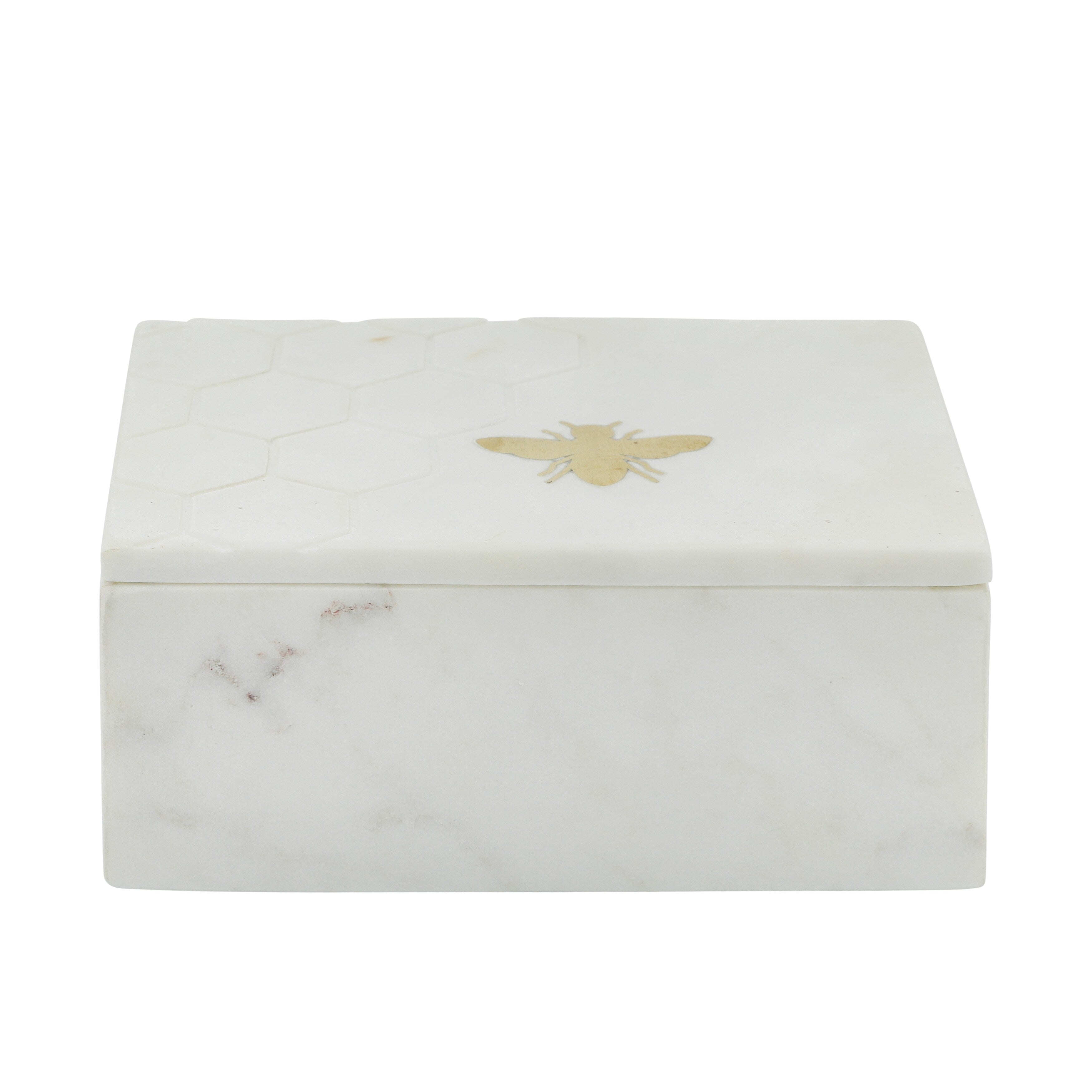 Sagebrook Home Bee Accent Keepsake Box with Lid - 7 x 5 x 3