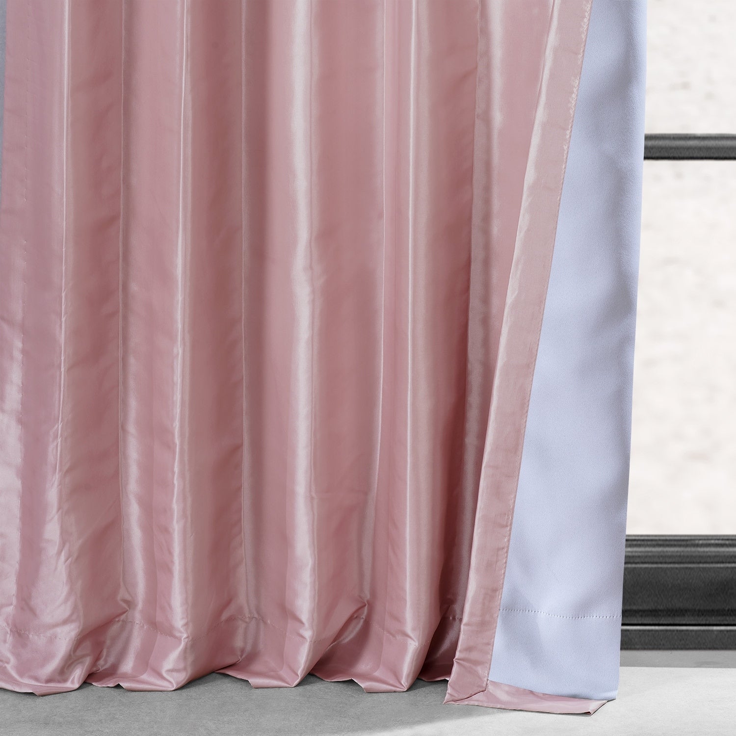 Exclusive Fabric Blackout Faux Silk Taffeta Curtain (1 Panel)