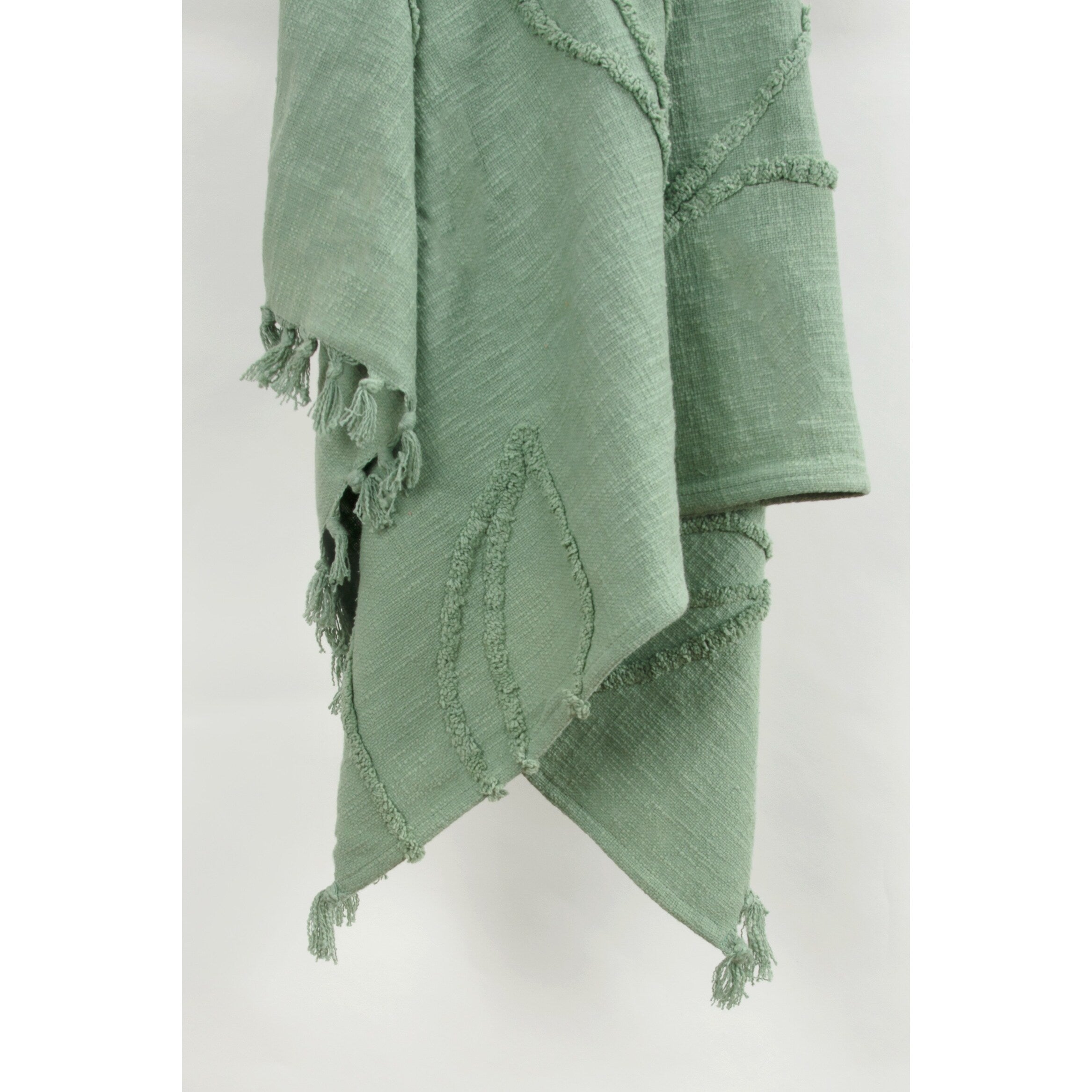 Rizzy Home Vining Botanical Textured Cotton Throw