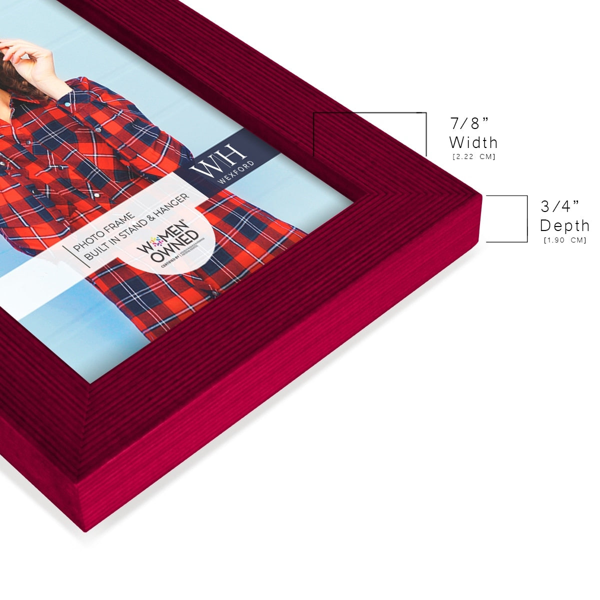 Bold Burgundy Solid Wood Picture Frame