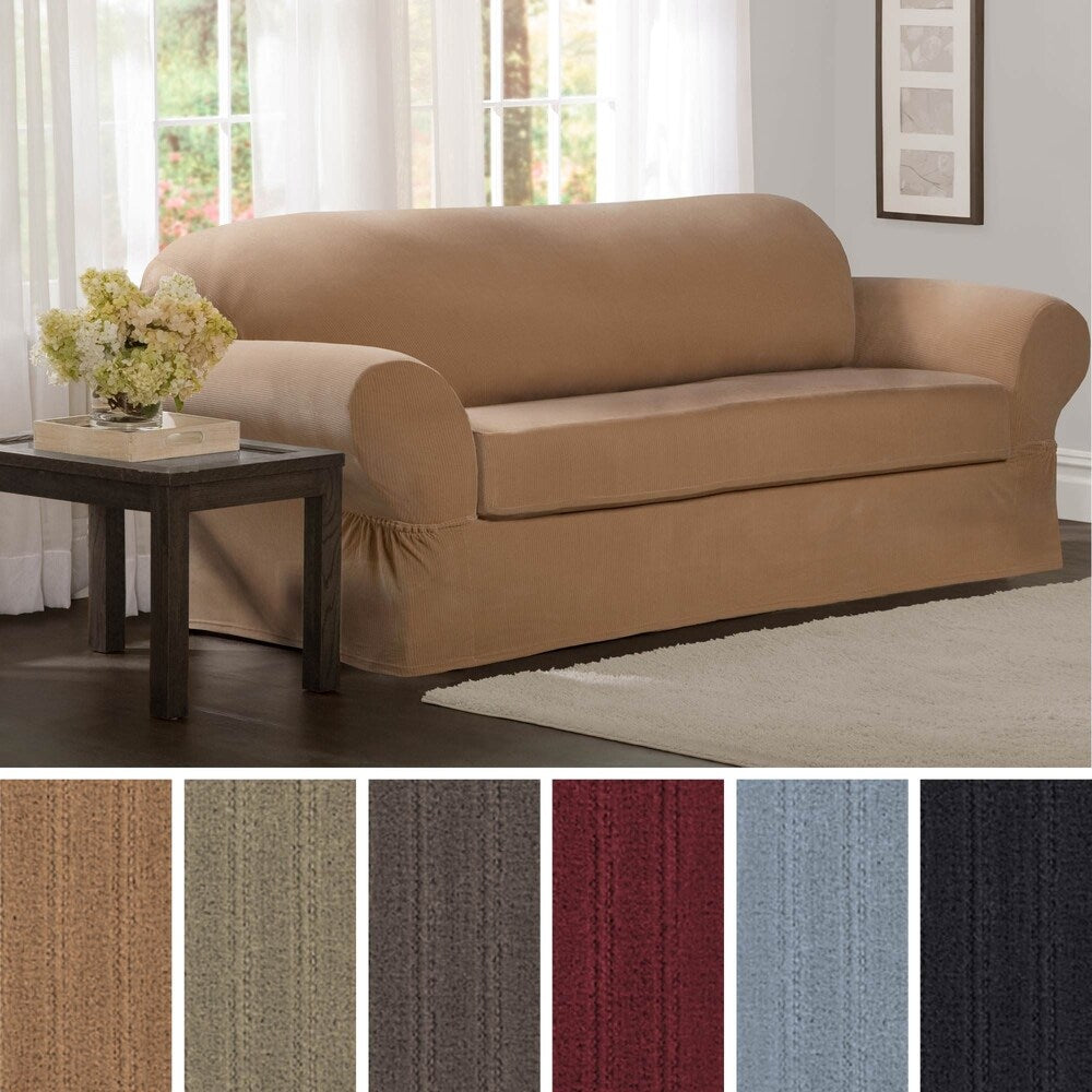 Maytex Collin 2-Piece Sofa Slipcover - 74-96 wide/34 high/38 deep