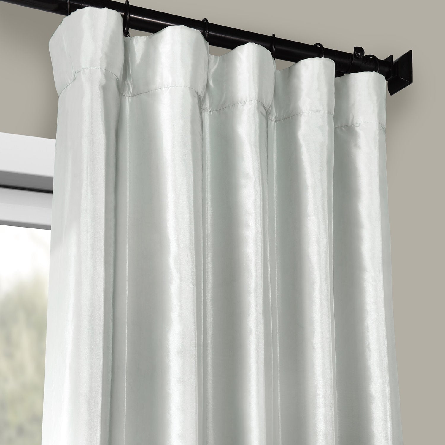 Exclusive Fabric Blackout Faux Silk Taffeta Curtain (1 Panel)