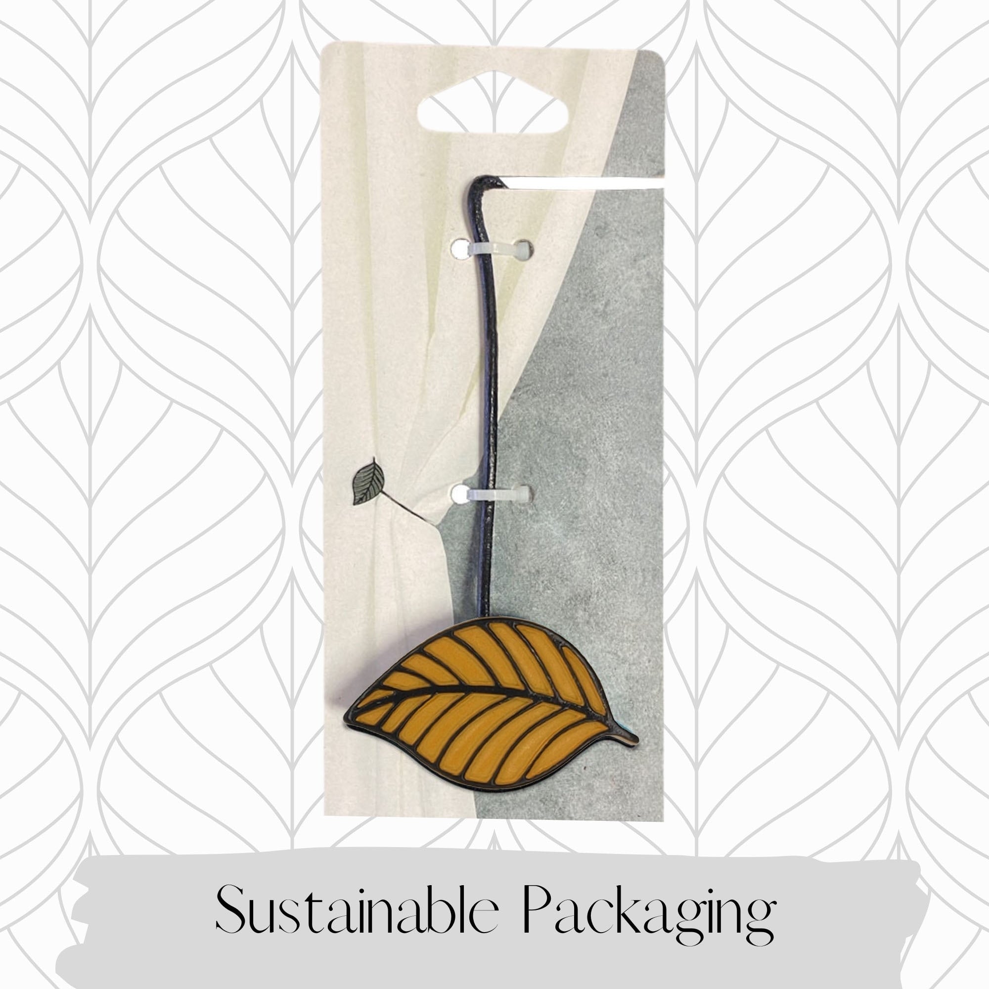 Magnetic Curtain Tieback - Stylish Leaf Design in Resin