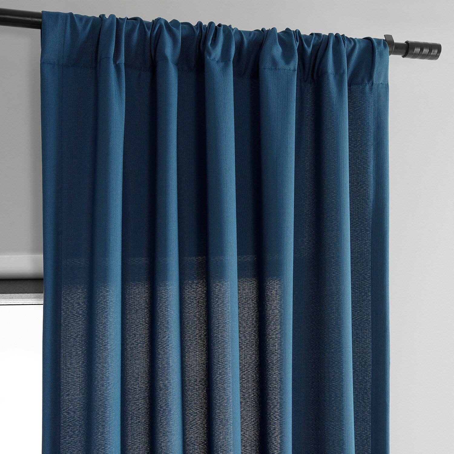 Exclusive Fabrics Dobby Linen Light Filtering Curtains (1 Panel)