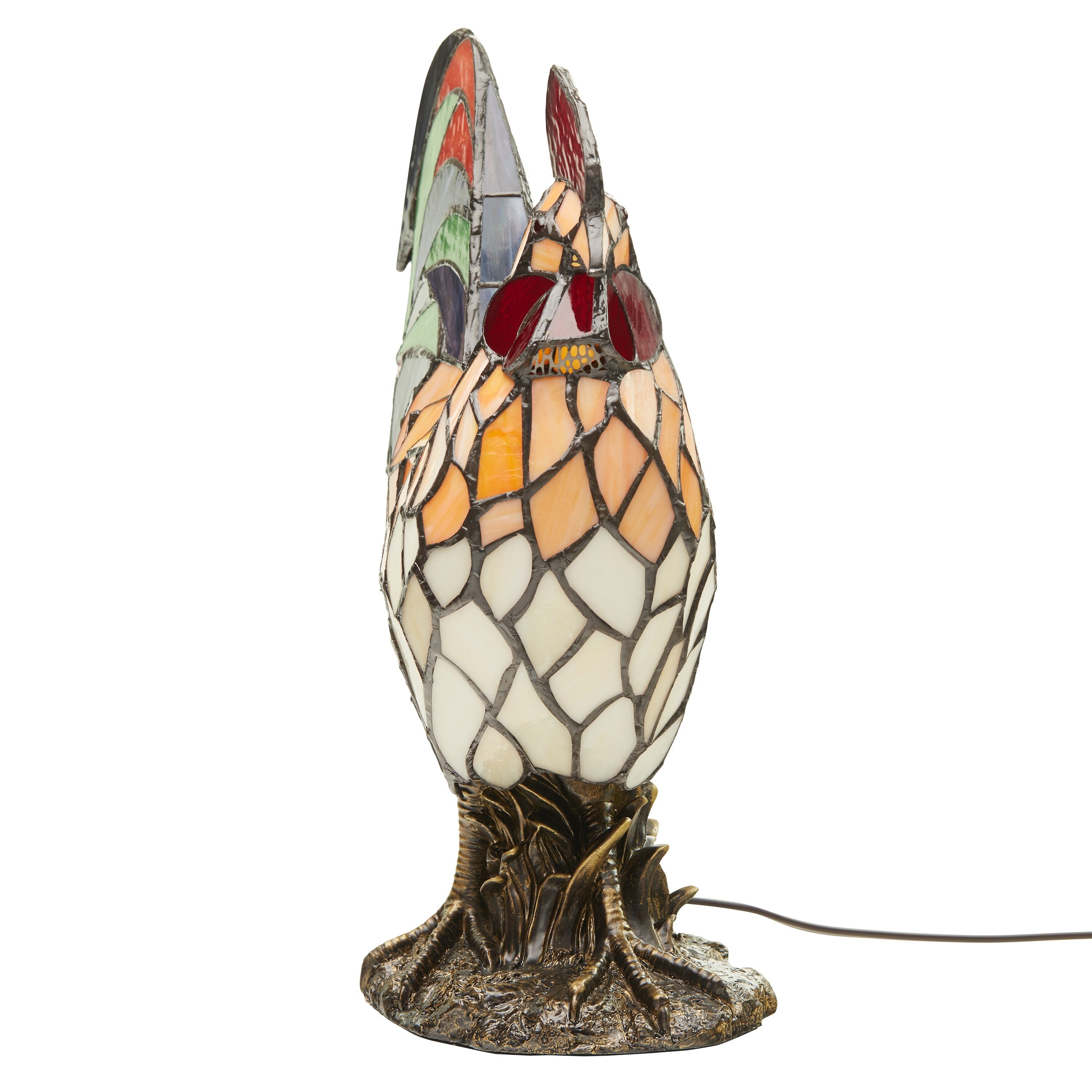 The Gray Barn Tara Multicolor Resin 15.5-inch Rooster Stained Glass Accent Lamp - 12.5L x 7.0W x 15H