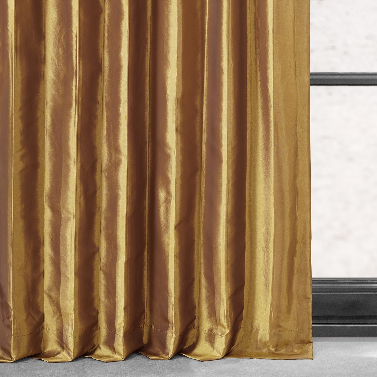 Exclusive Fabric Blackout Faux Silk Taffeta Curtain (1 Panel)