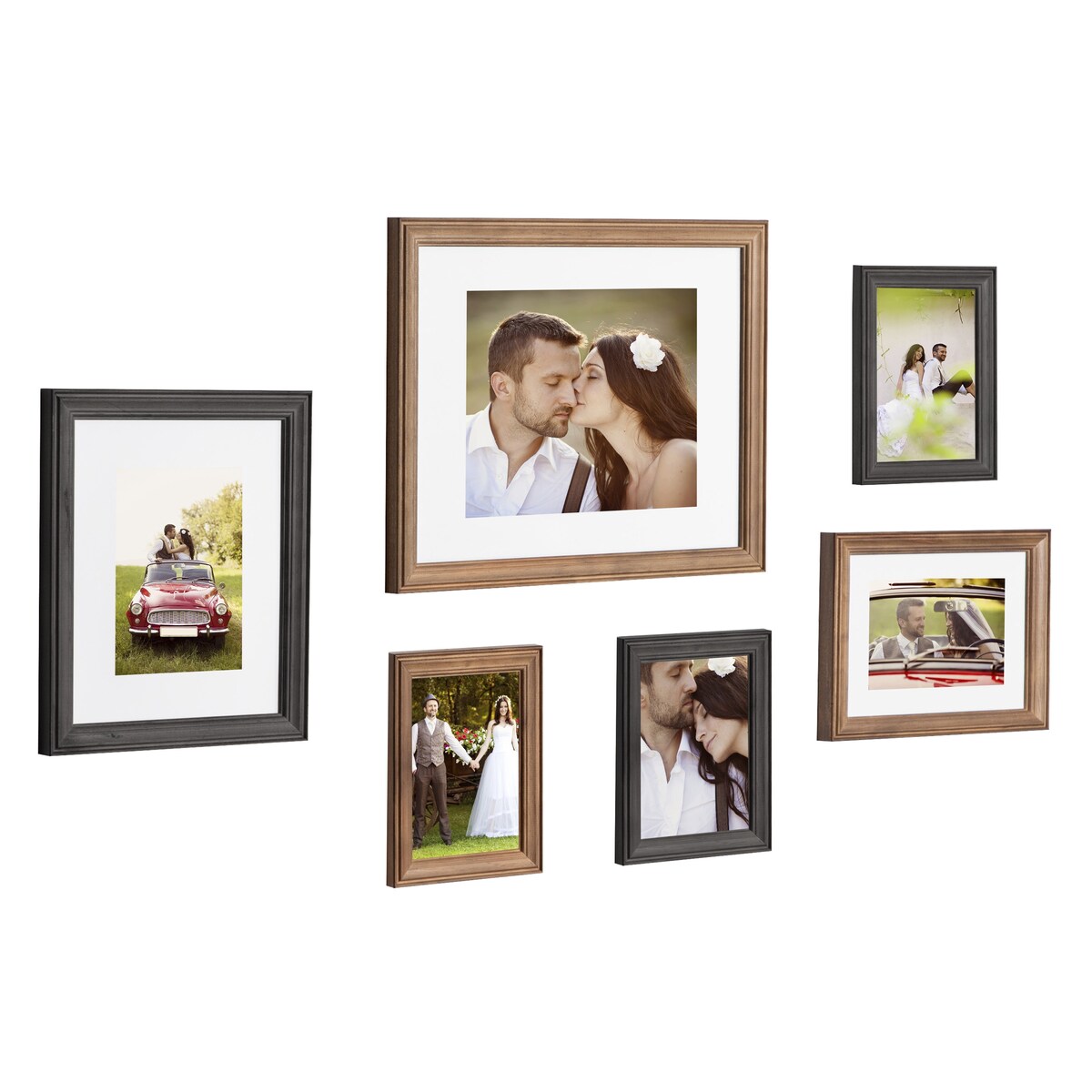 Kate and Laurel Bordeaux Gallery Wall Frame Set