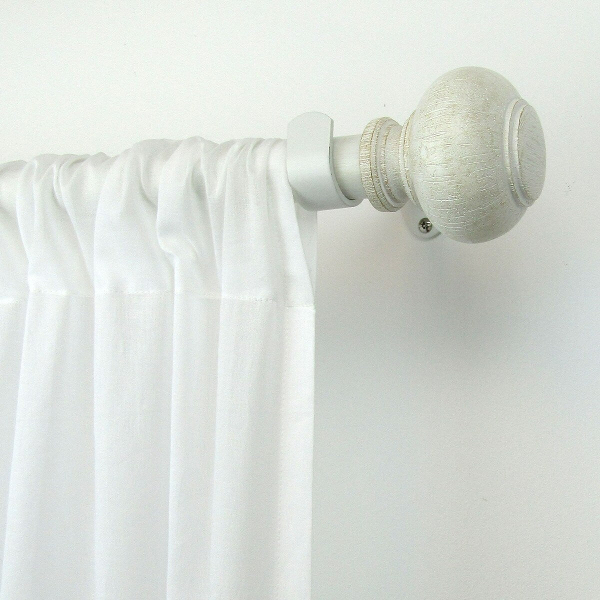 Rhinebeck Rustic Faux Wood 1 Window Drapery Single Curtain Rod