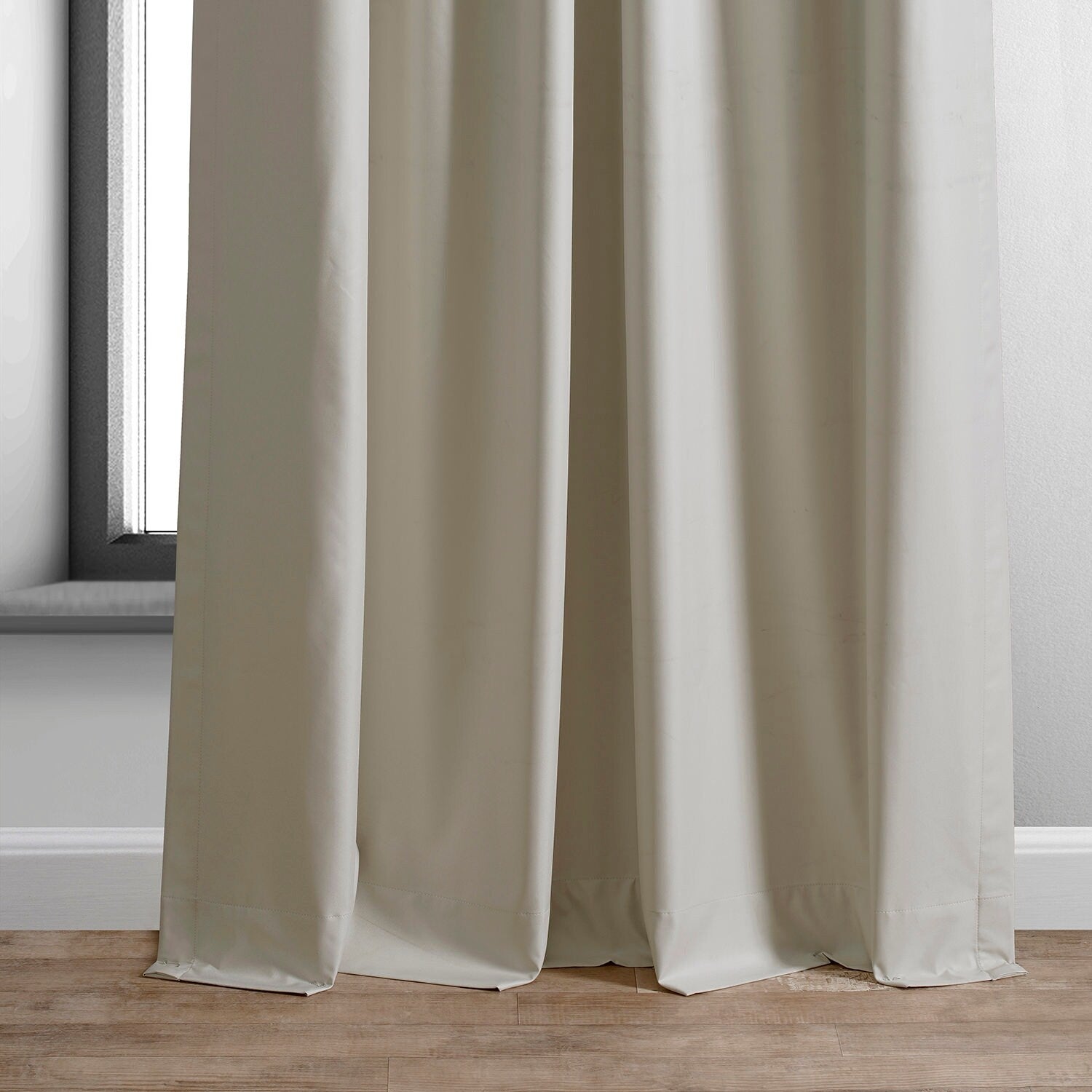 Exclusive Fabrics Essential Polyester Solid Blackout Curtains - Thermal Insulated Window Curtains Rod Pocket (Single Panel)