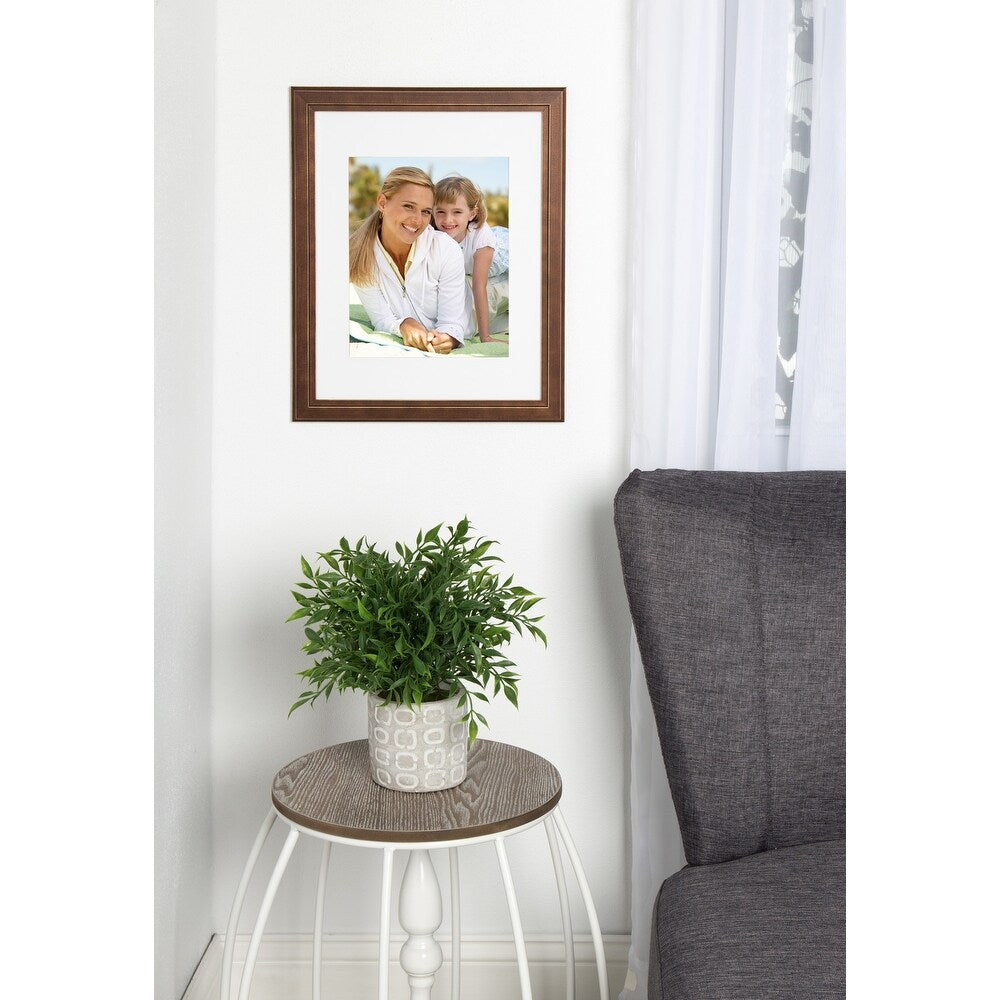 DesignOvation Kieva 11x14 matted to 8x10 Wood Picture Frame, Set of 4