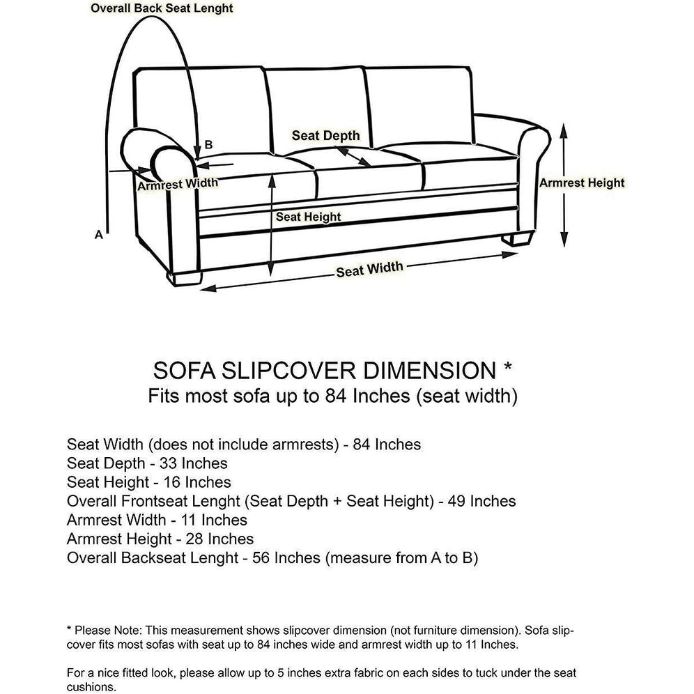 Microsuede Slipcover Furniture Protector Sofa Cover - Loveseat