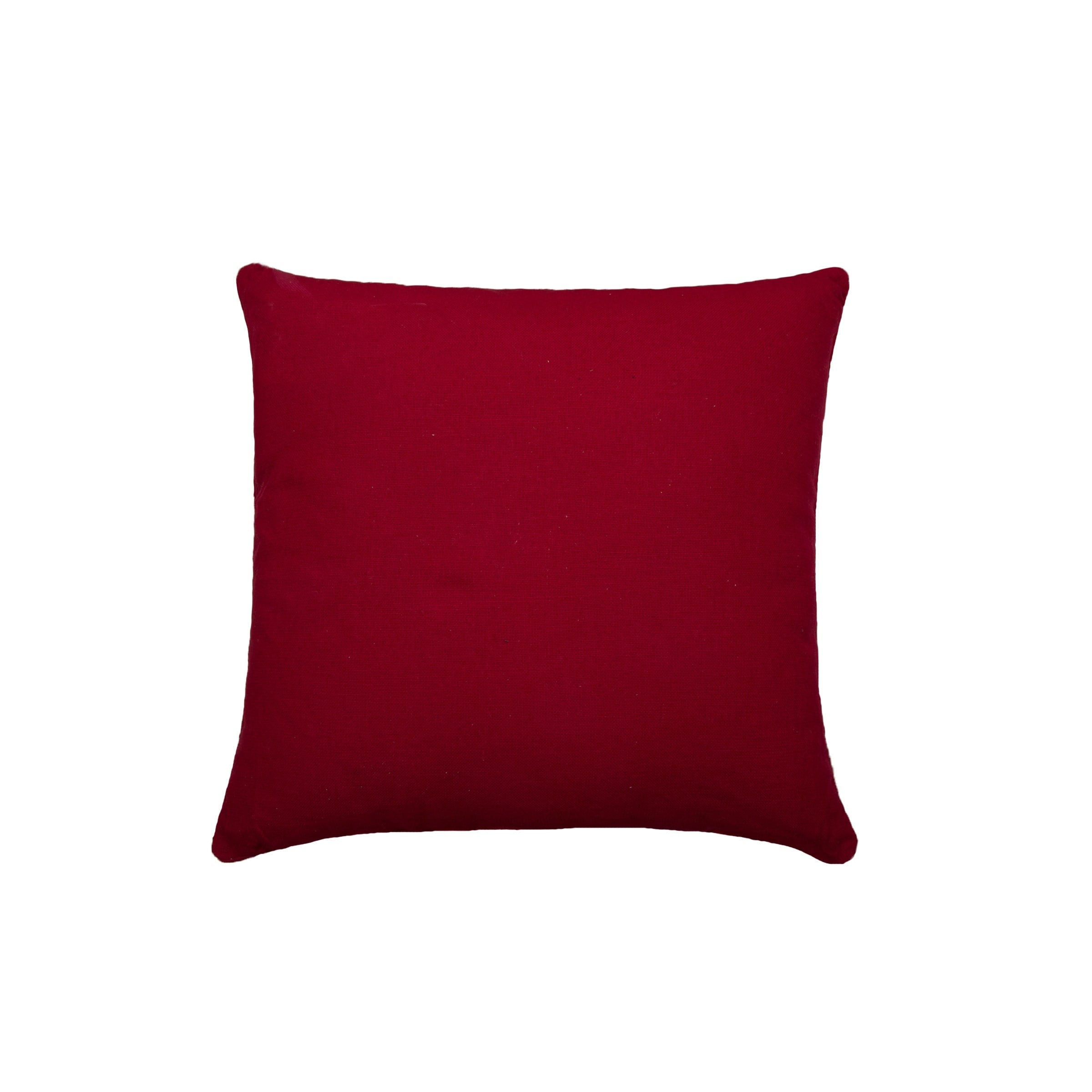 18 x 18 Diamond Tuck Red Solid Woven Square Throw Pillow