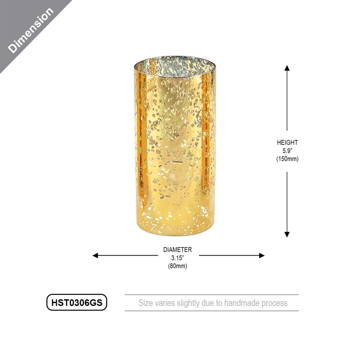 Decorative Glass Cylinder Hurricane Chimney Tube, 1 Piece