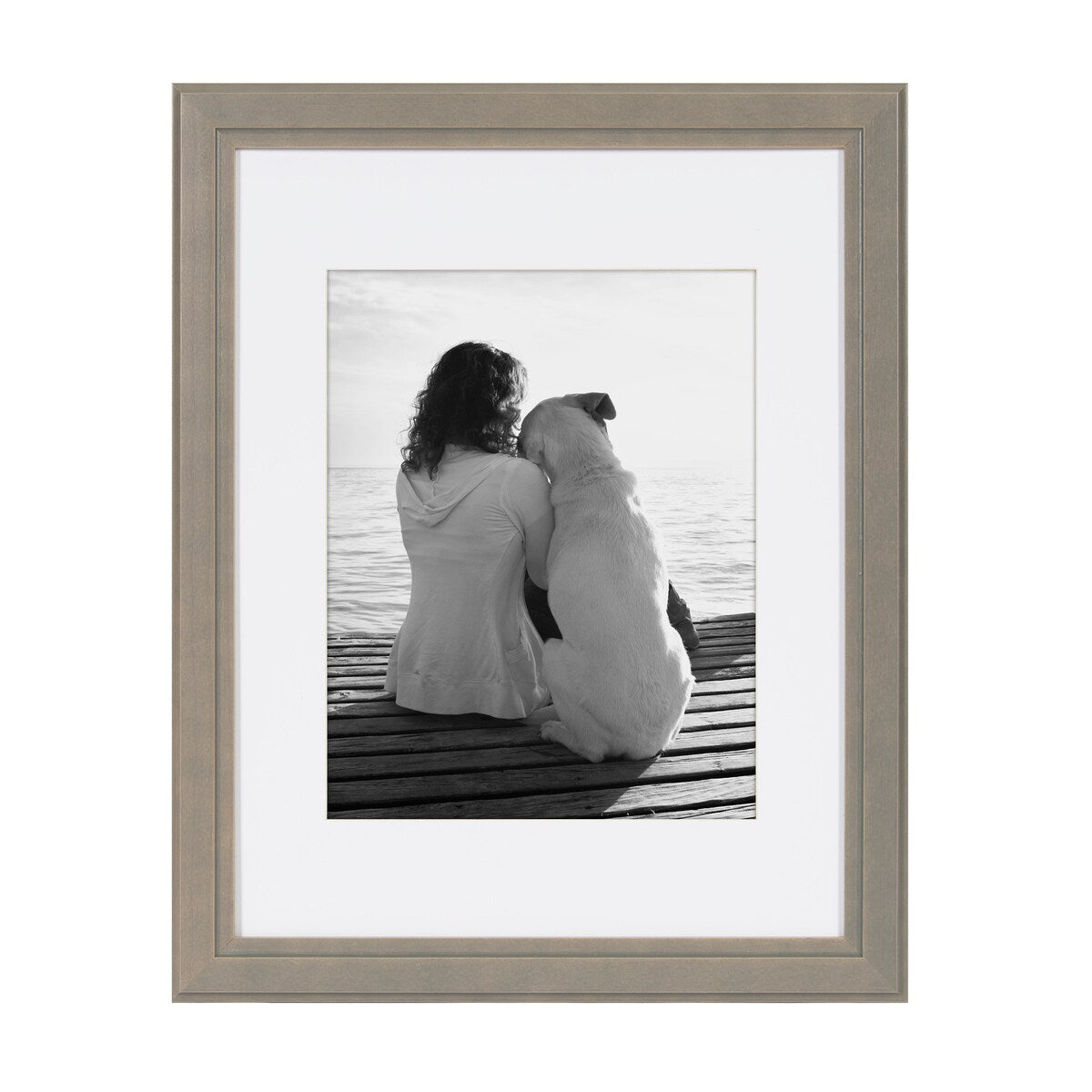 DesignOvation Kieva 11x14 matted to 8x10 Wood Picture Frame, Set of 4