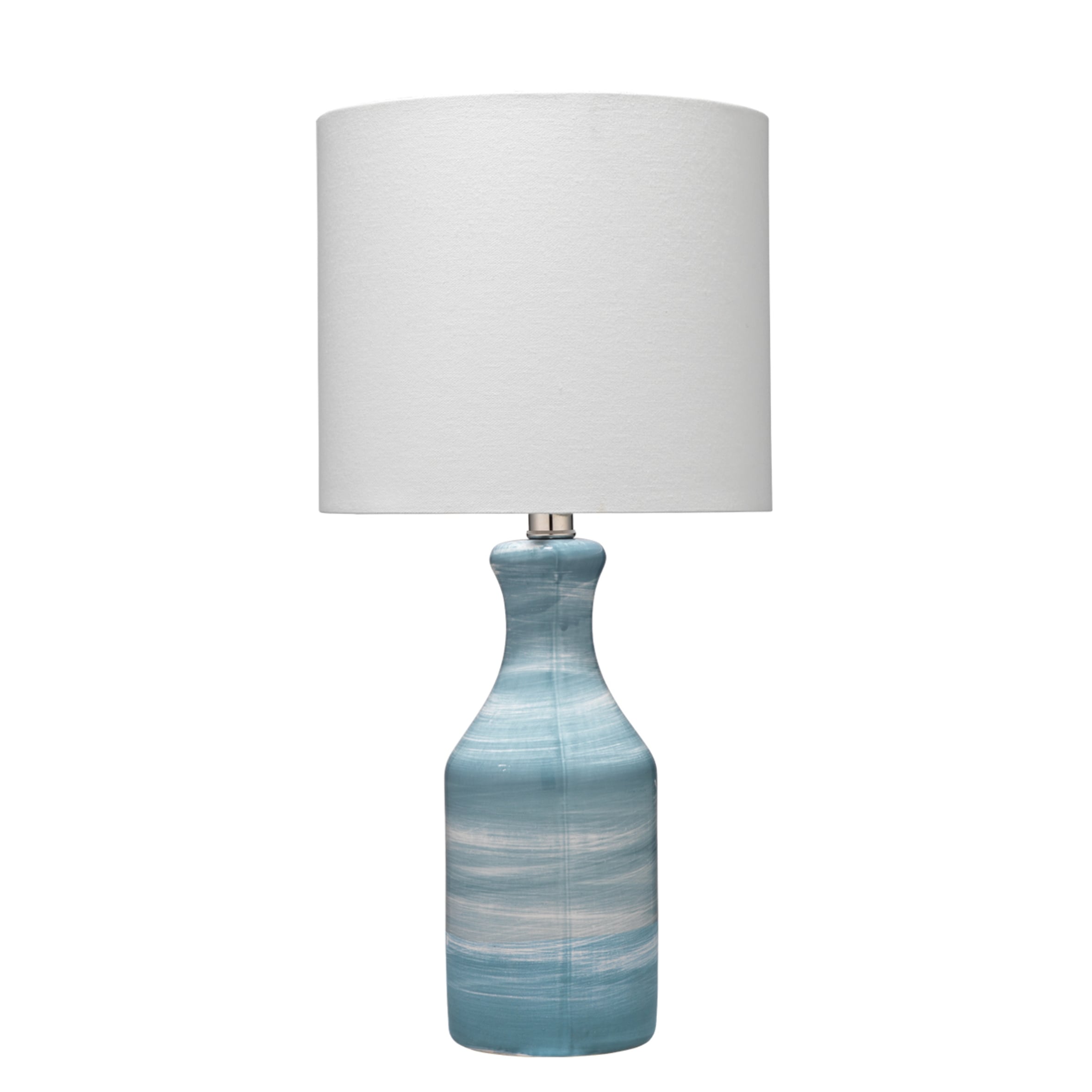 Alden Décor Lily Ceramic Table Lamp, Blue