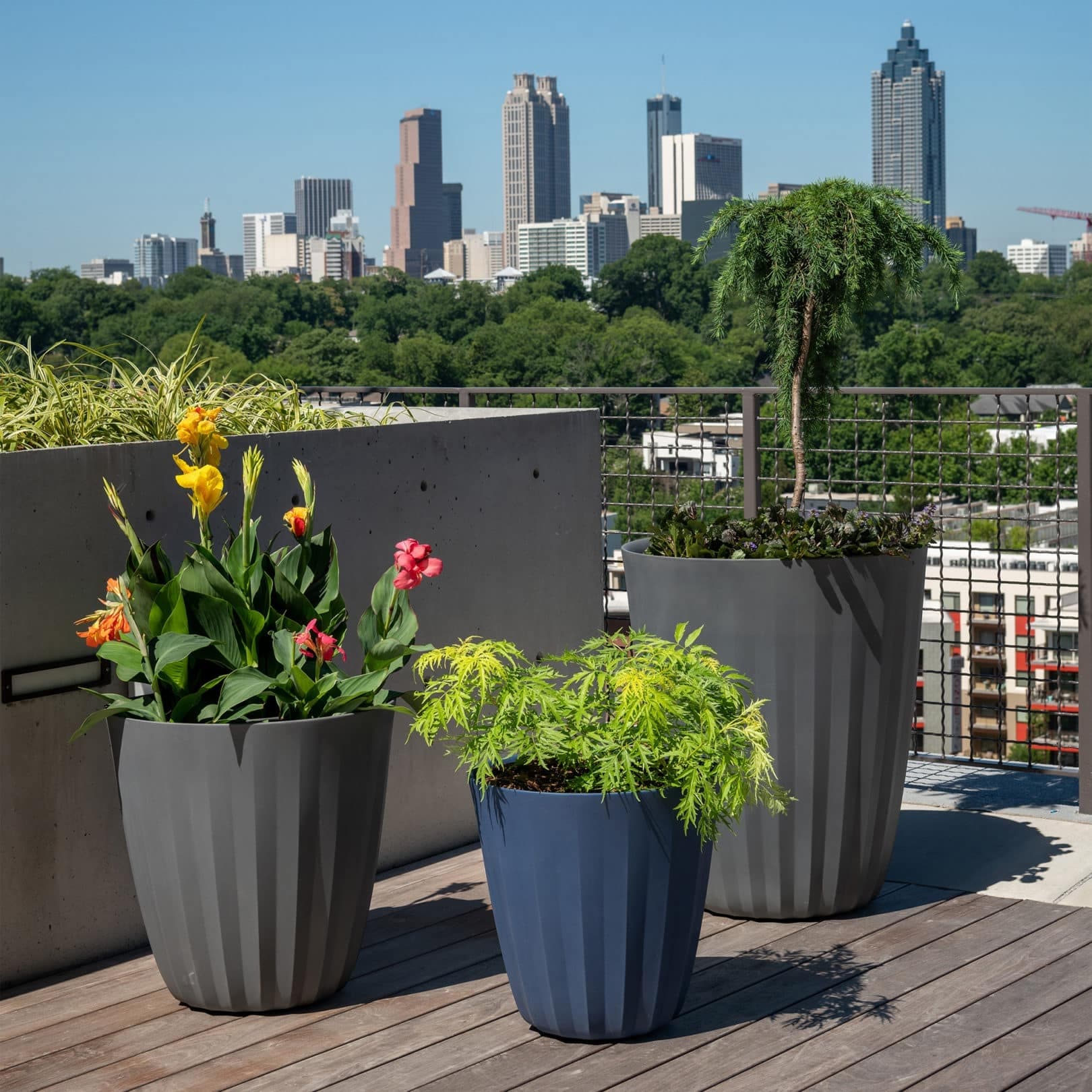 Pleat Modern Pleated Indoor and Outdoor Planter