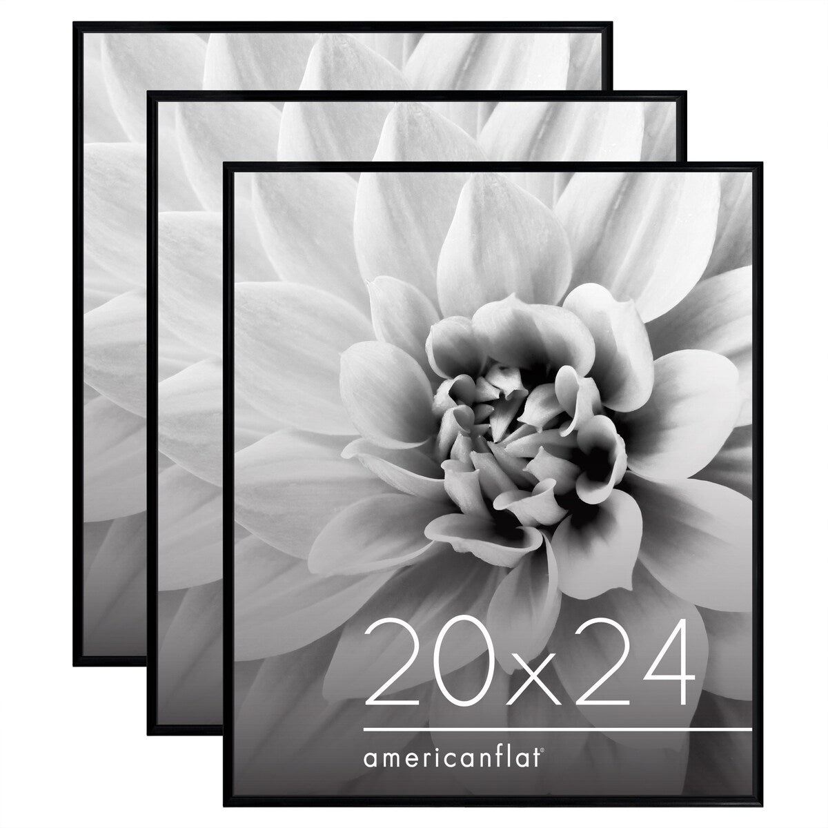 Americanflat 3 Pack Lightweight Poster Frames - Black