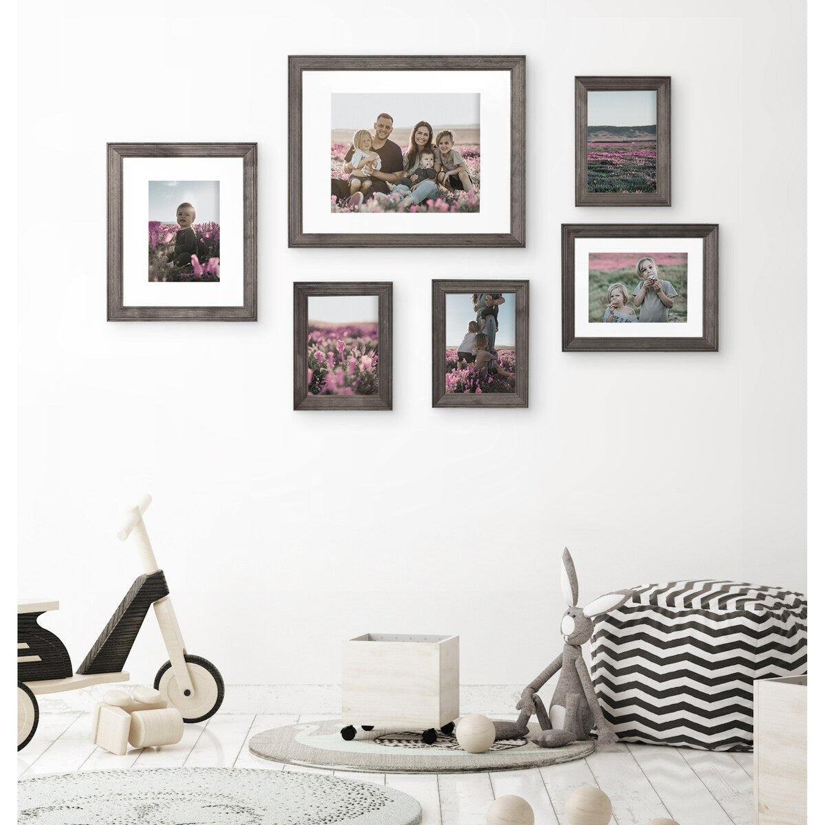 Kate and Laurel Bordeaux Gallery Wall Frame Set