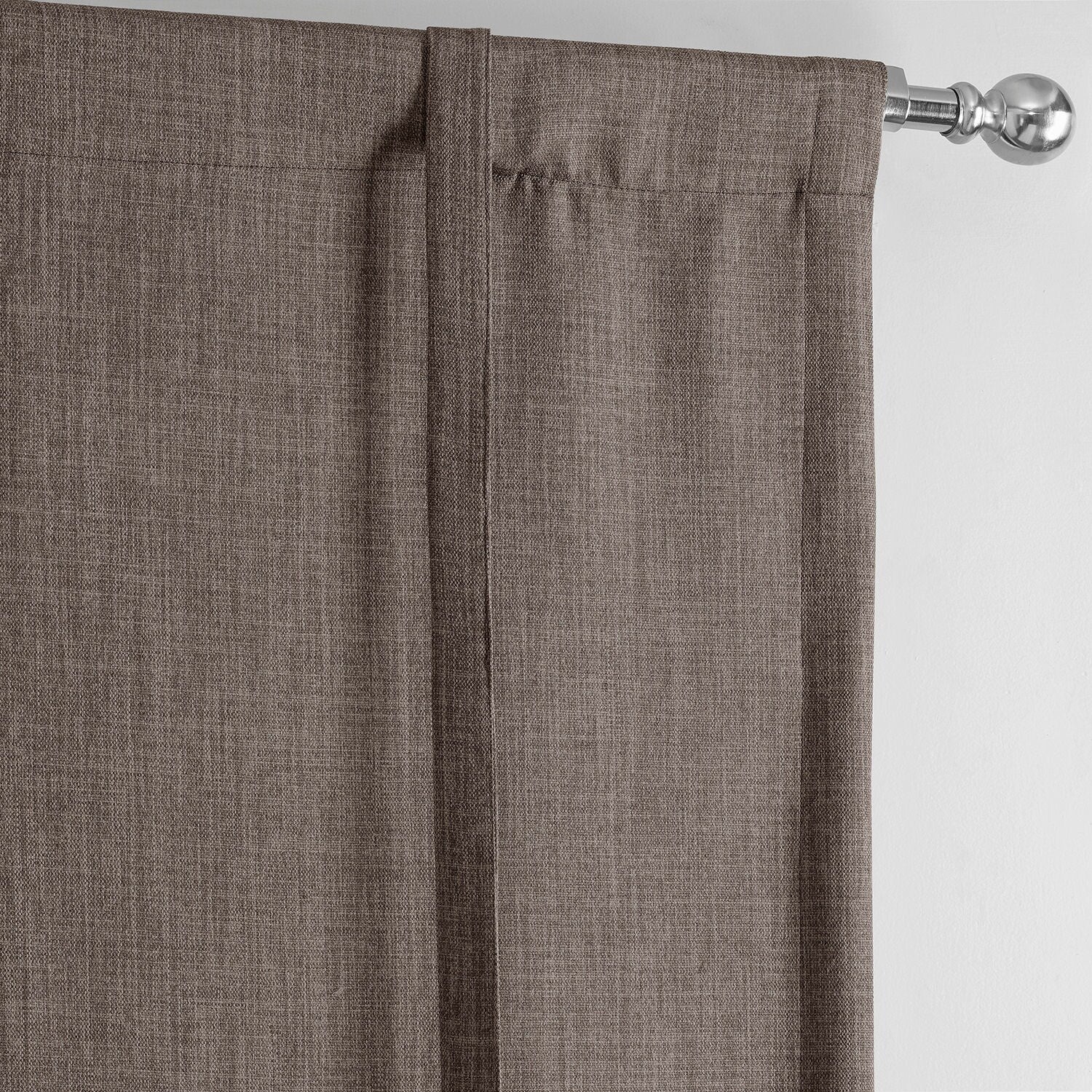 Exclusive Fabrics Faux Linen Room Darkening Tie-Up Window Shade (1 Panel)