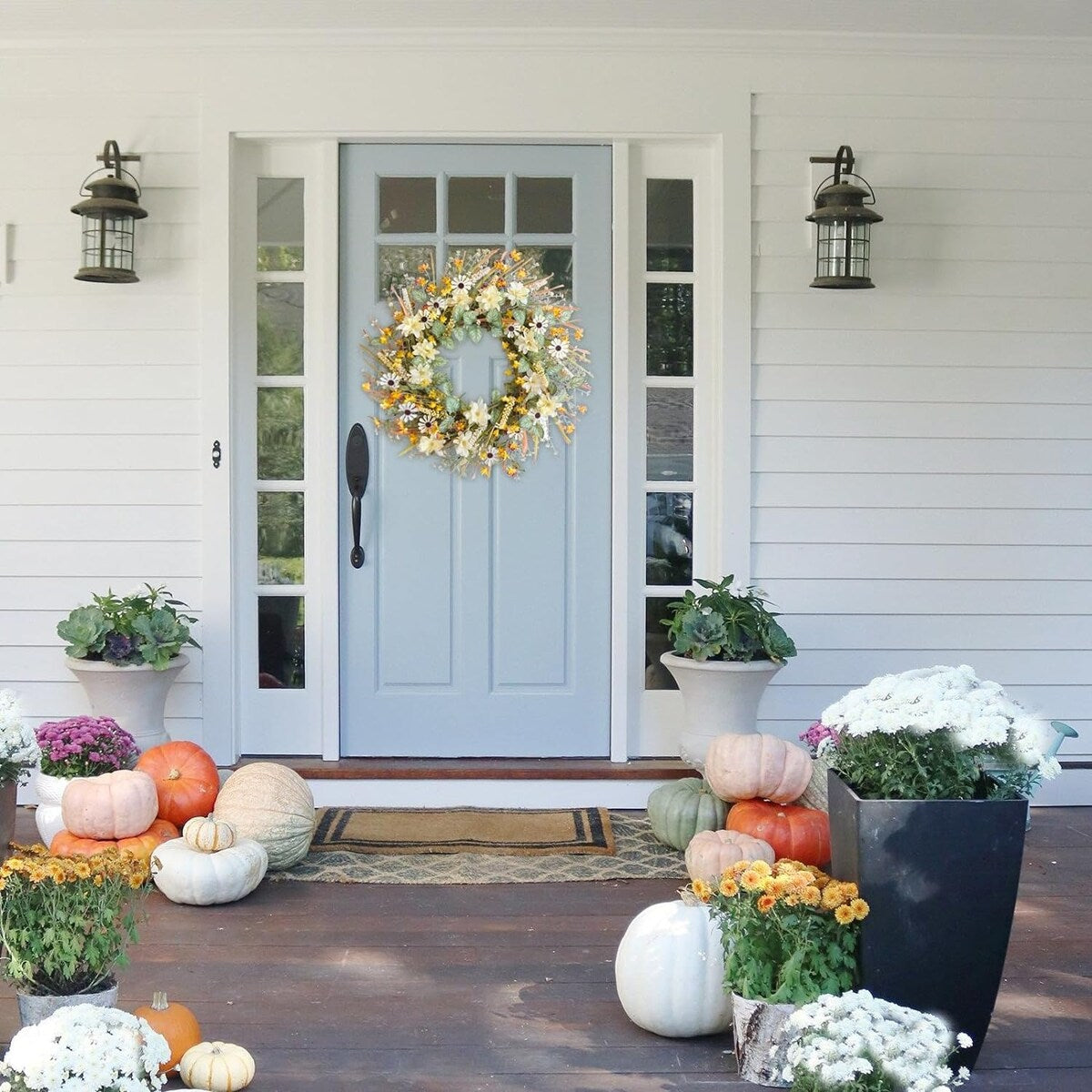 20 Inches Autumn Front Door Wreath