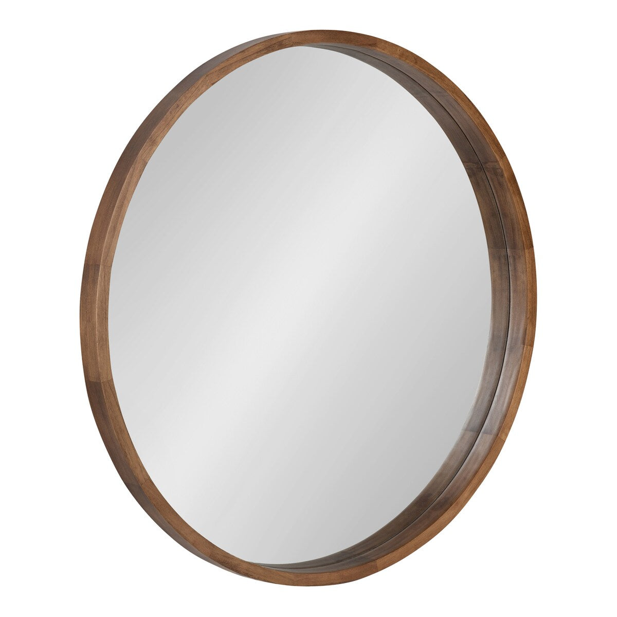 Hutton Round Decorative Wood-framed Wall Mirror