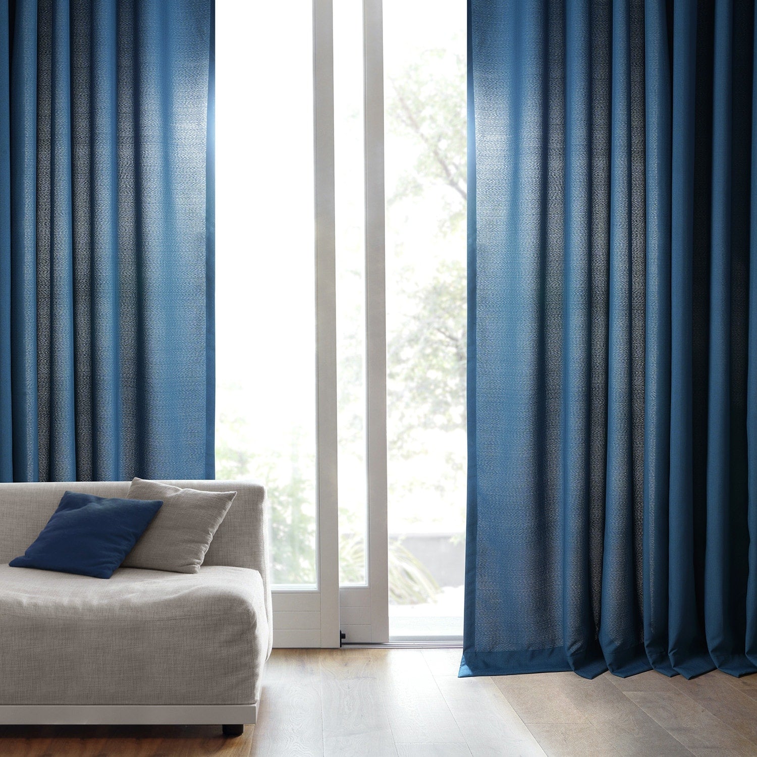 Exclusive Fabrics Dobby Linen Light Filtering Curtains (1 Panel)