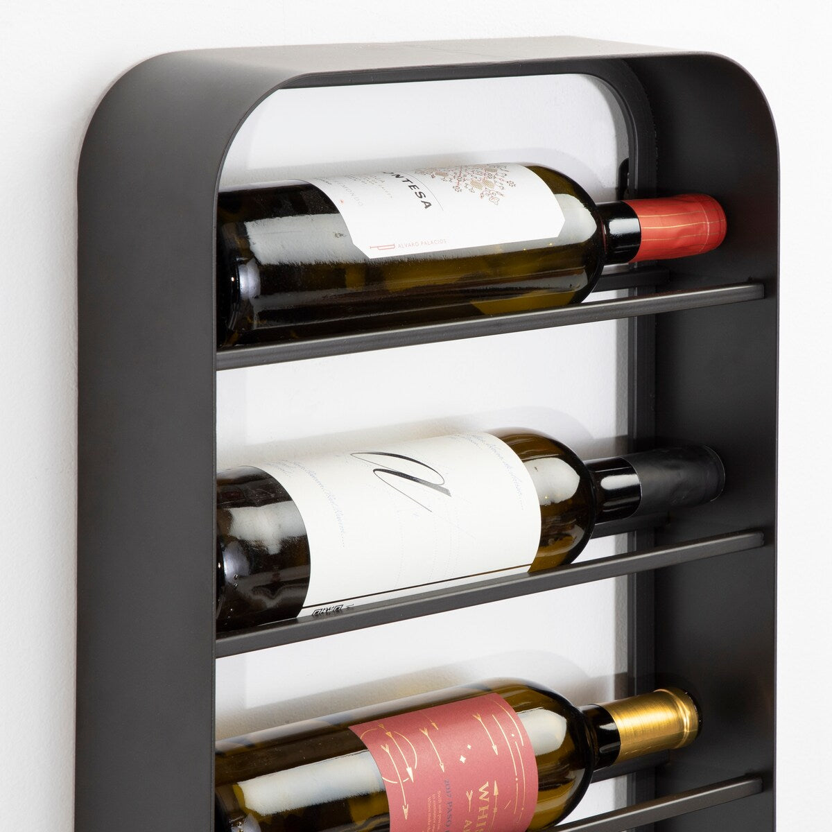 Kate and Laurel Armenta Metal Wall Hanging Wine Rack - 13x30