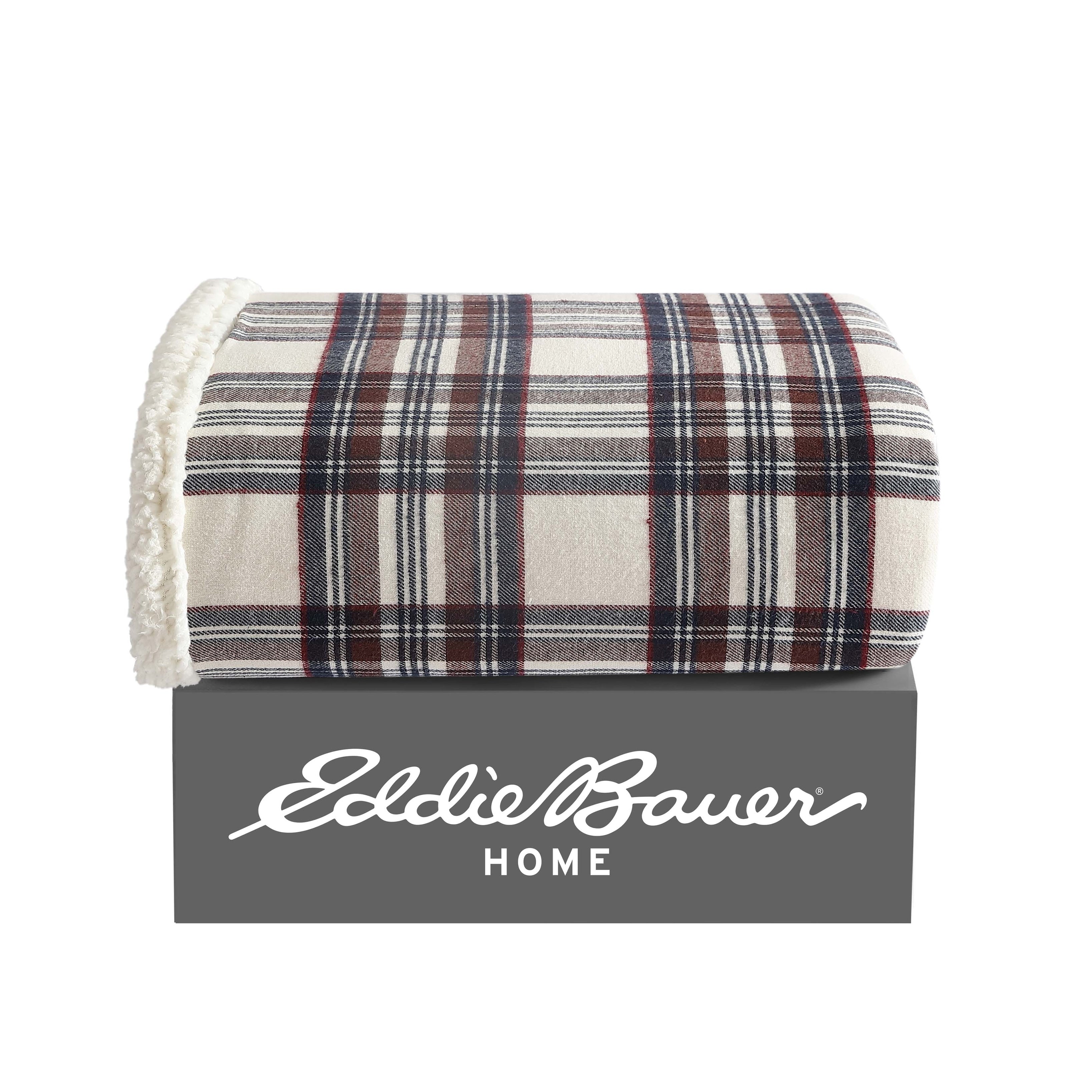 Eddie Bauer Flannel Sherpa Throws