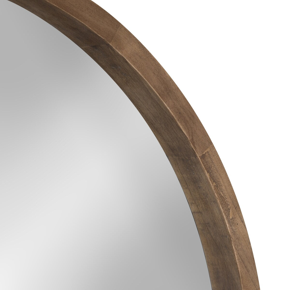 Hutton Round Decorative Wood-framed Wall Mirror