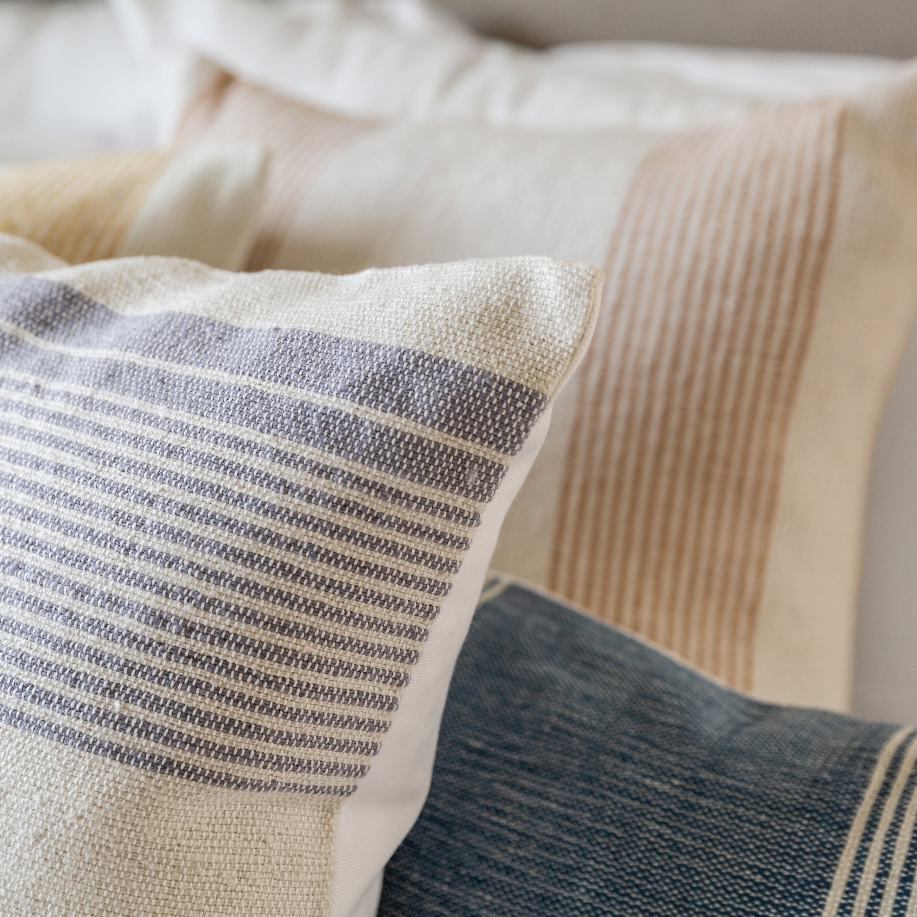 Seine Indoor/ Outdoor Striped Pillow