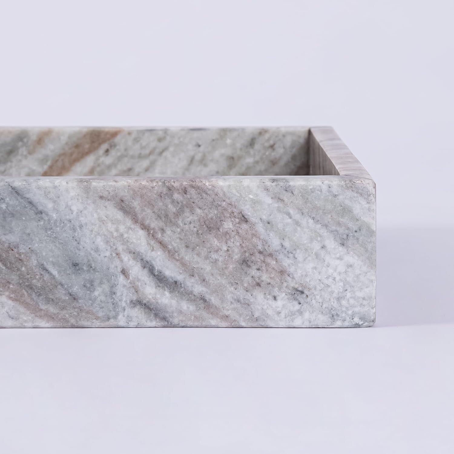 Aurora Home Marble Rectangle Tray