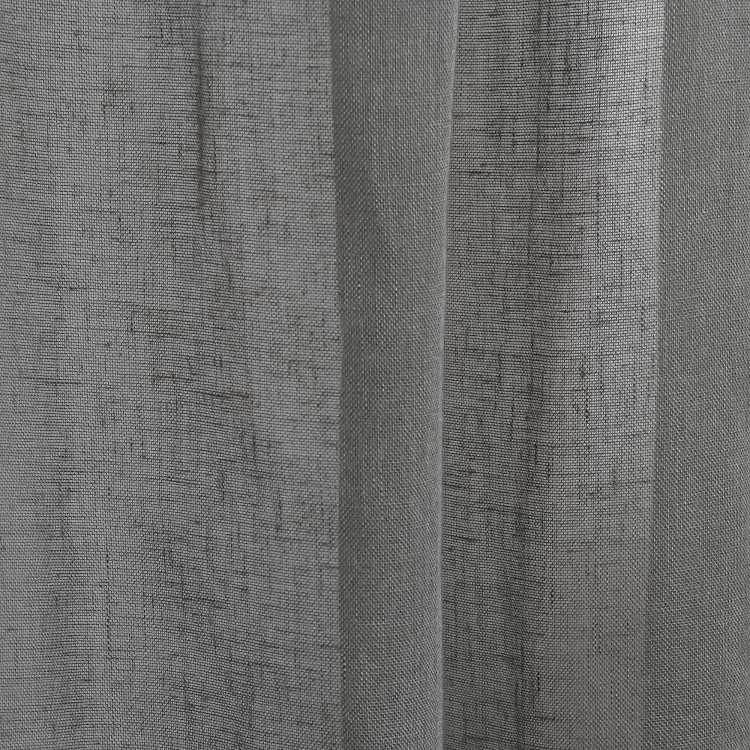 Aurora Home Textured Faux Linen Tie Top Curtain Panel Pair - 84 & 96