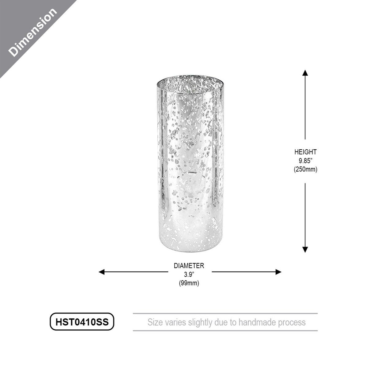 Decorative Glass Cylinder Hurricane Chimney Tube, 1 Piece