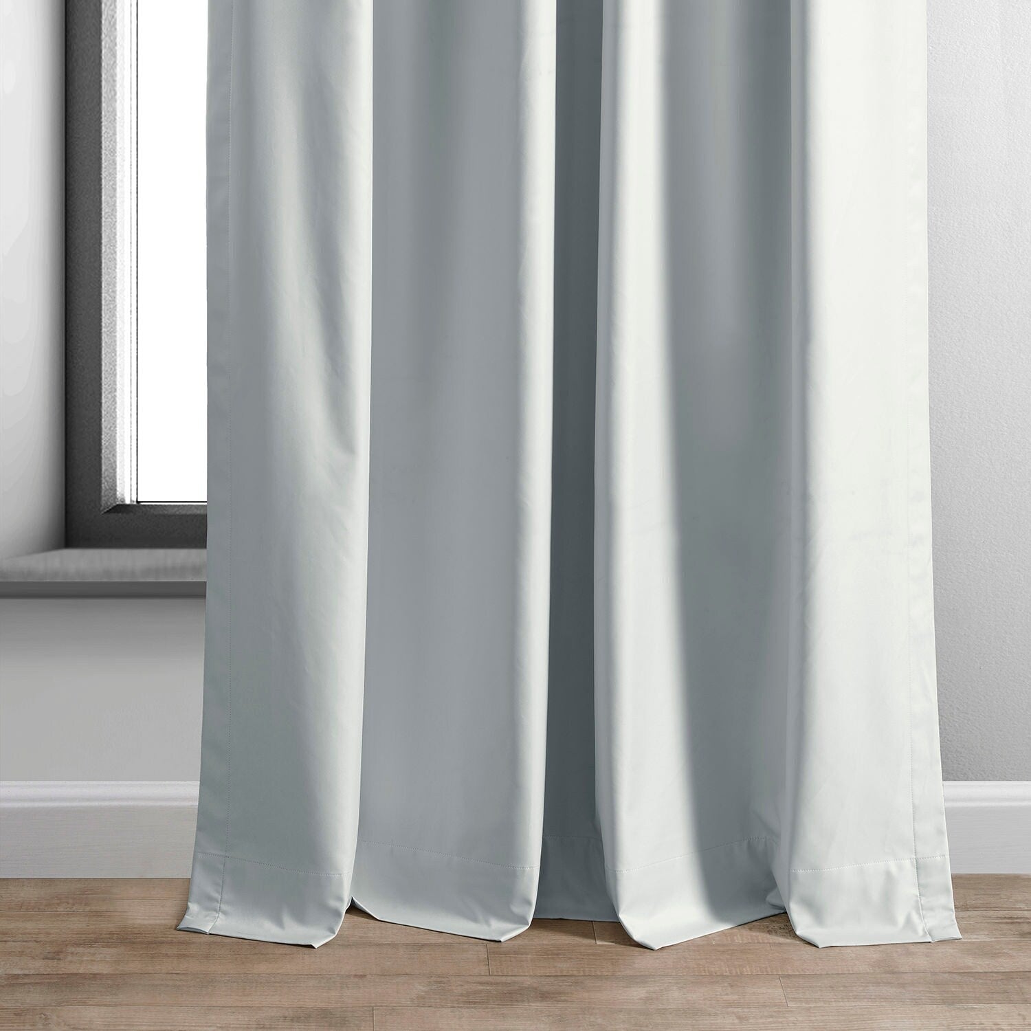 Exclusive Fabrics Essential Polyester Solid Blackout Curtains - Thermal Insulated Window Curtains Rod Pocket (Single Panel)