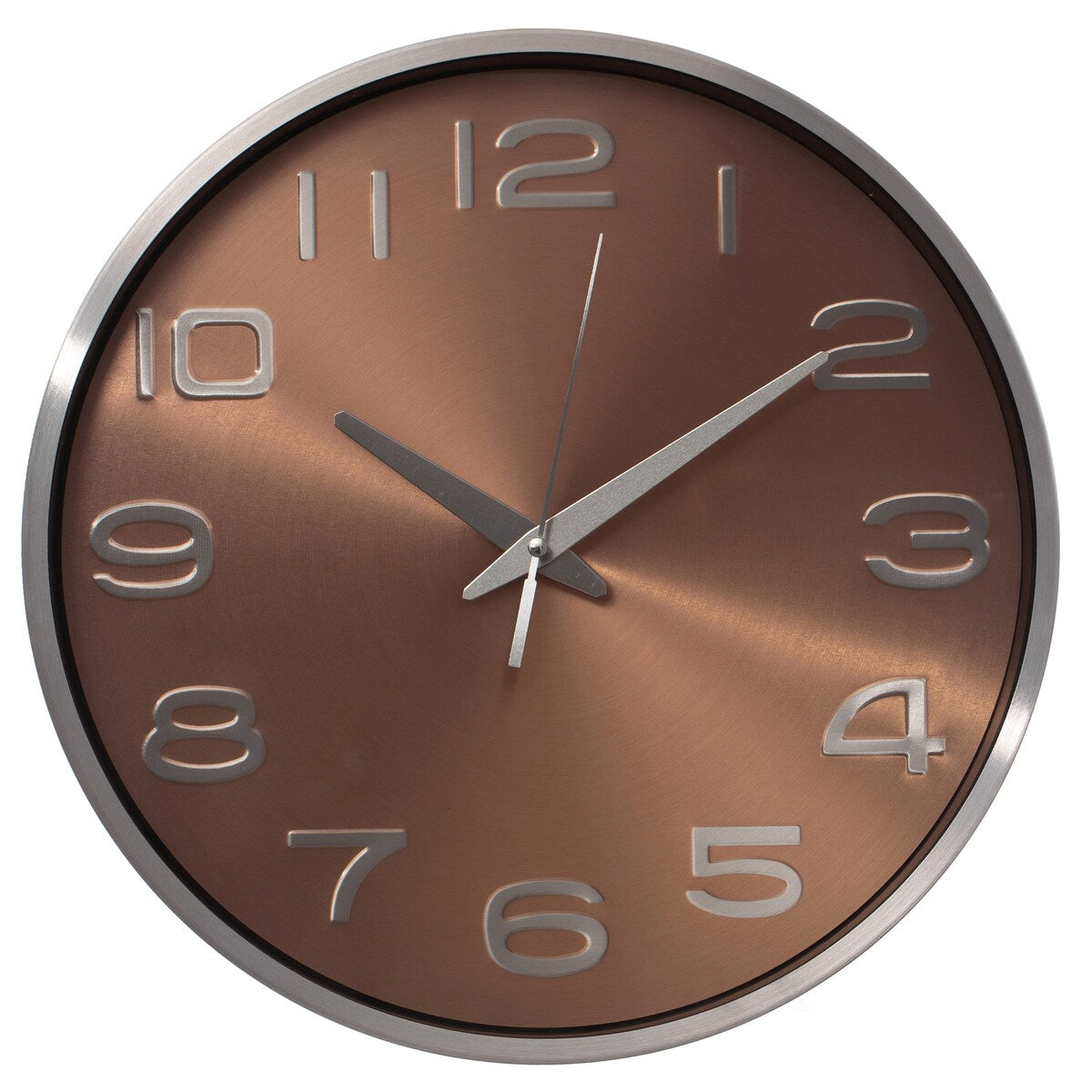 Aluminum Round Wall Clock - Modern Decor for Living Room, Kitchen, or Dining Room - 12 in Decorative Timepiece with Sleek Design