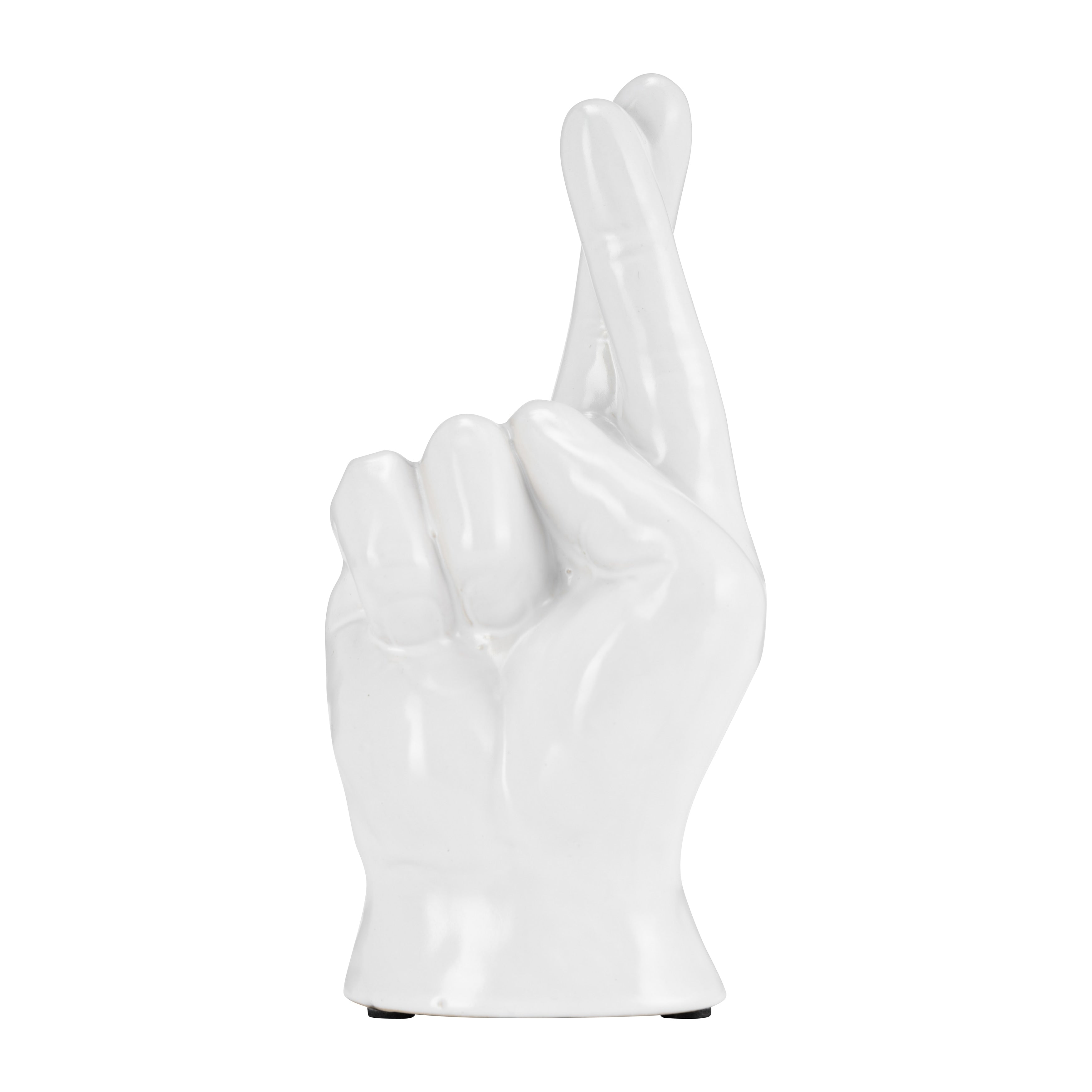 Sagebrook Home Ceramic Hand Statue Decor Symbols