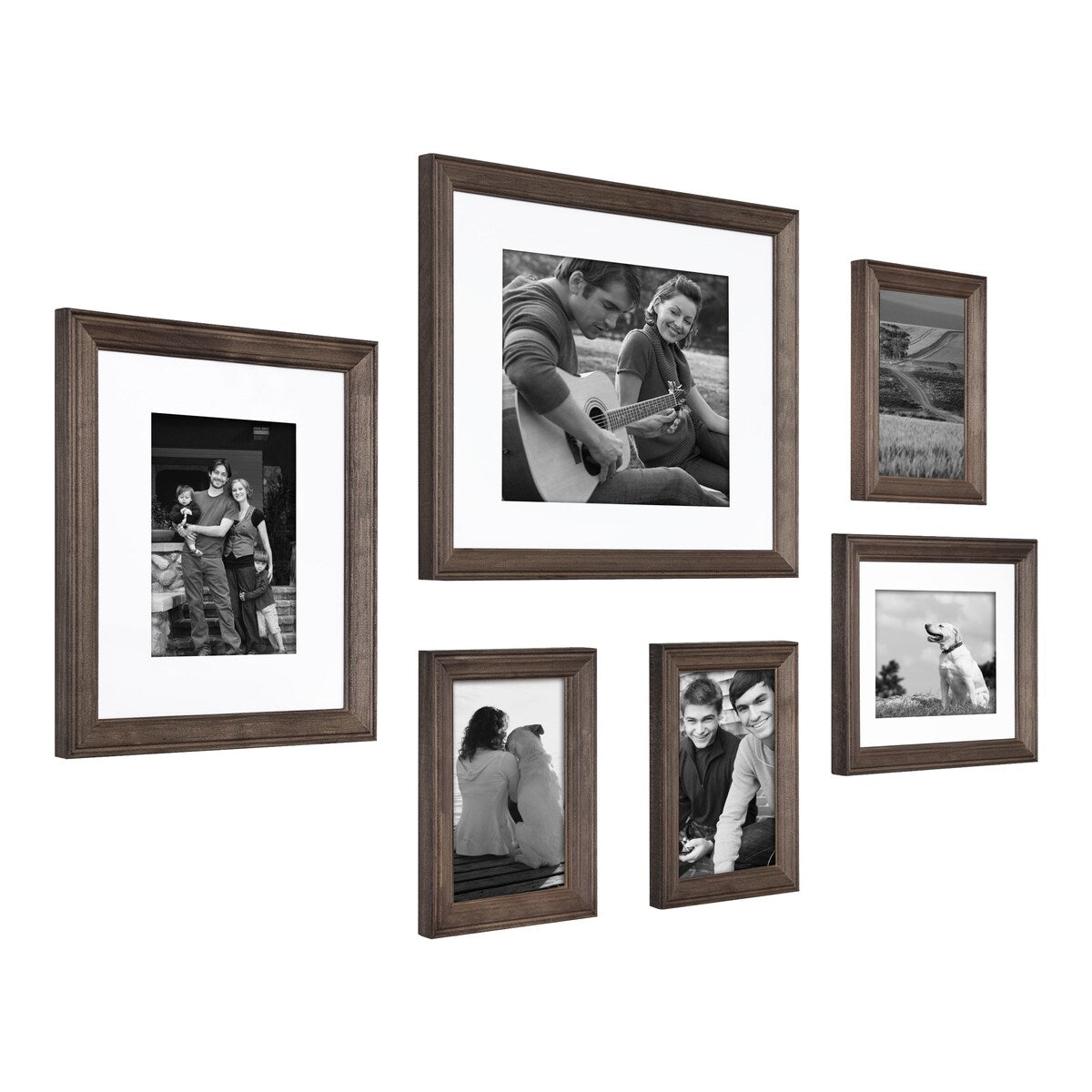 Kate and Laurel Bordeaux Gallery Wall Frame Set