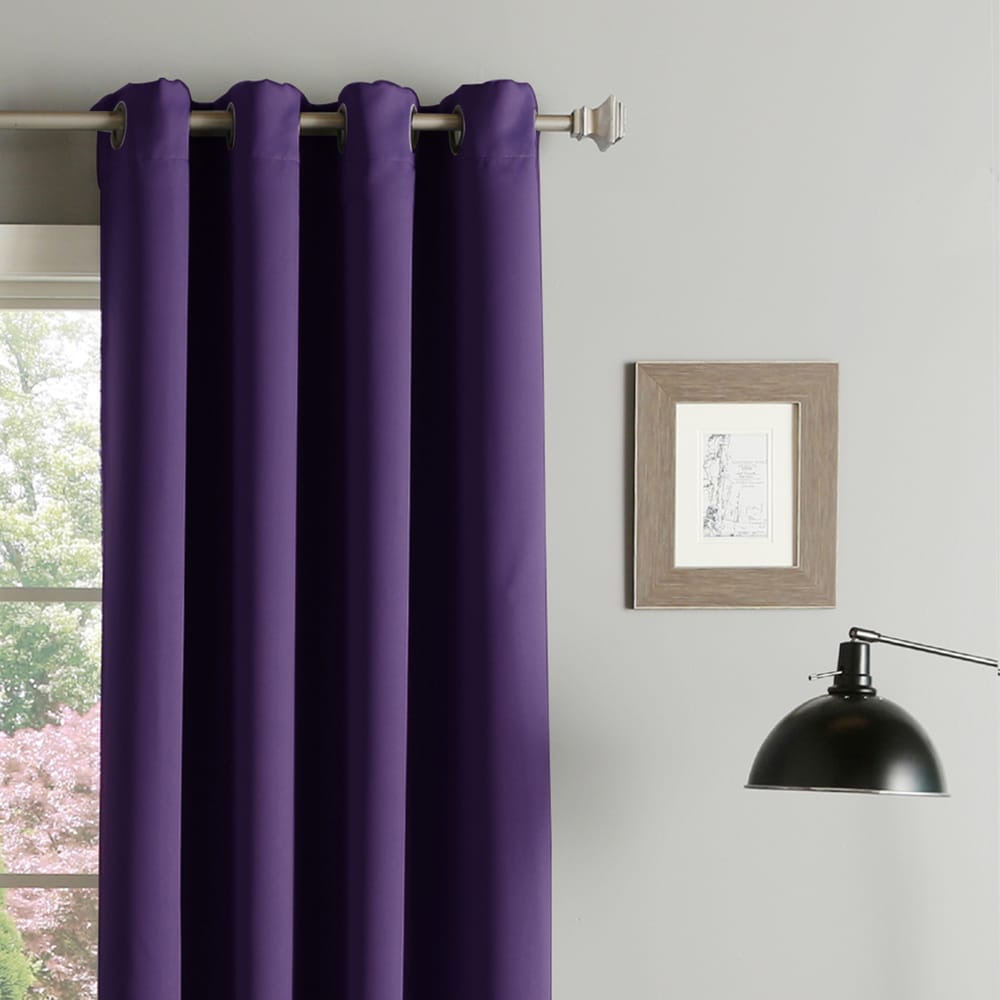 Aurora Home Grommet Top Thermal Insulated 96-inch Blackout Curtain Panel Pair - 52 x 96 - 52 x 96