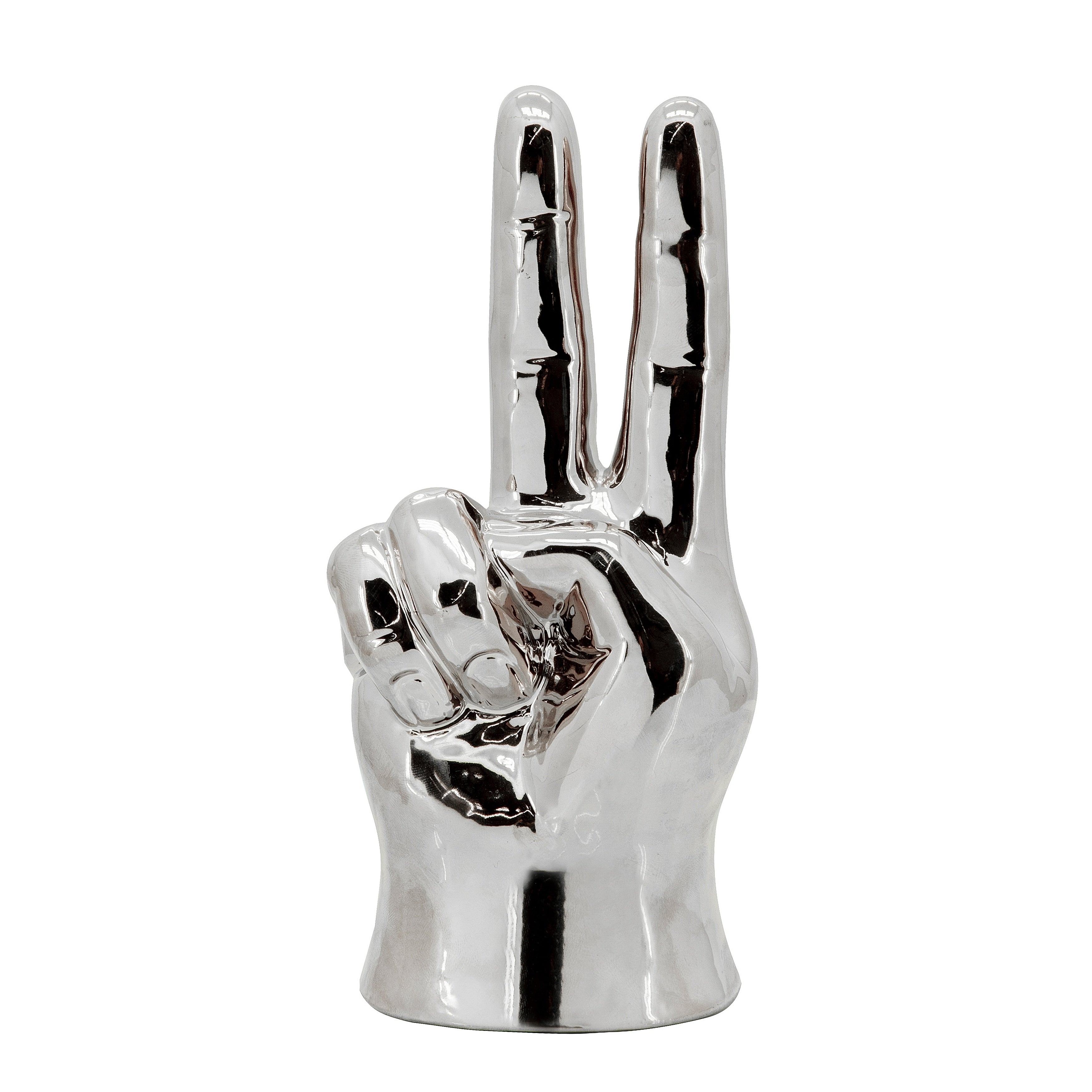 Sagebrook Home Ceramic Hand Statue Decor Symbols