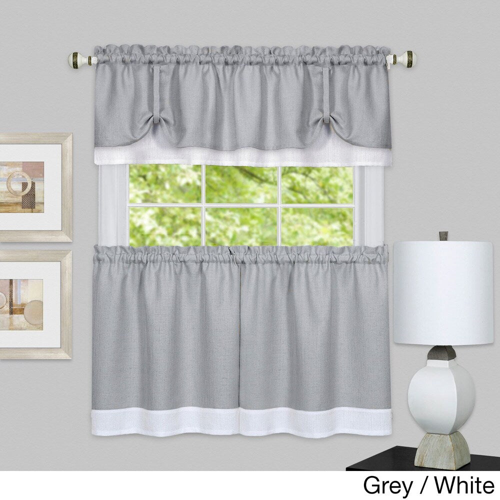 Achim Darcy Window Curtain Tier and Valance Set