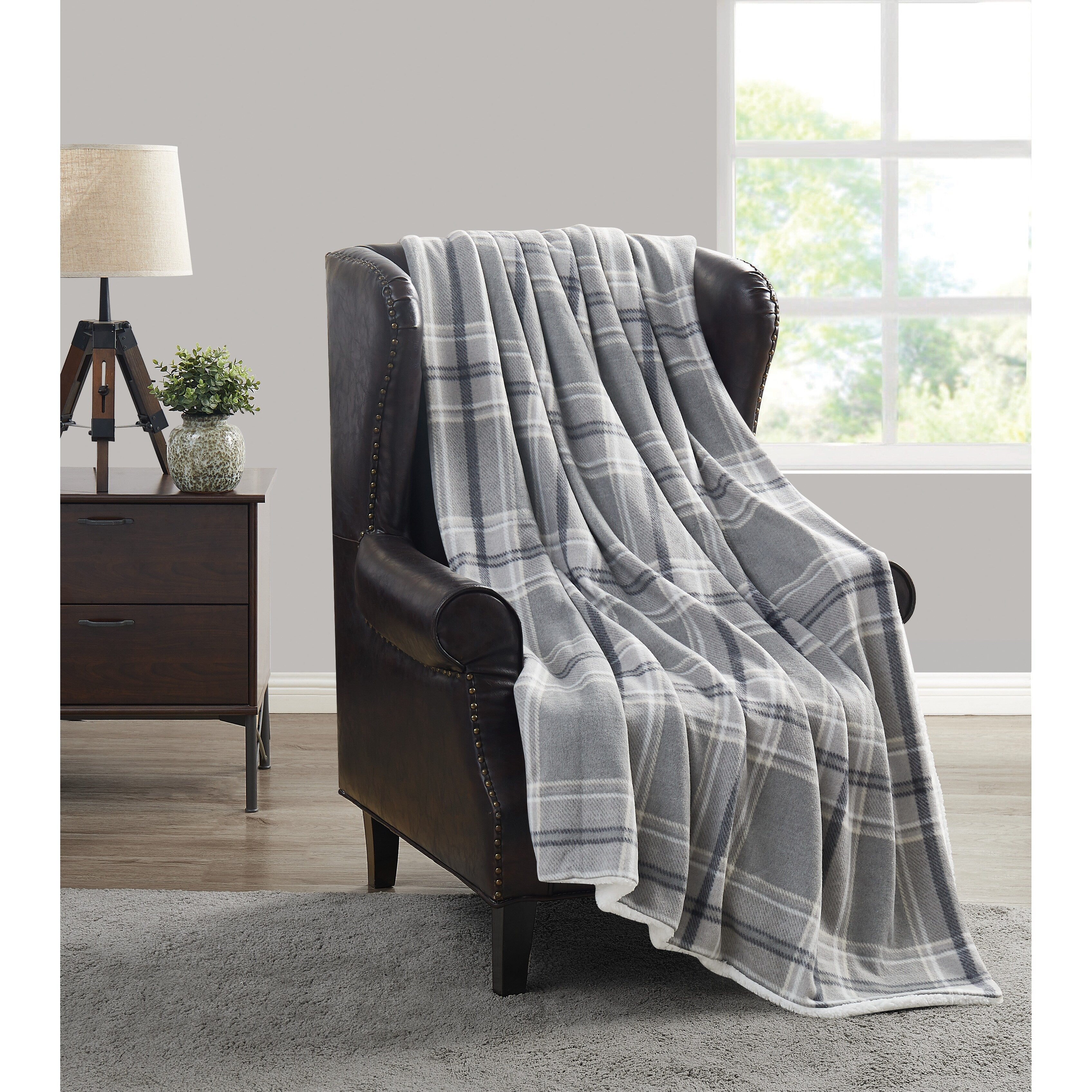 Cannon Cozy Teddy Plaid Blanket