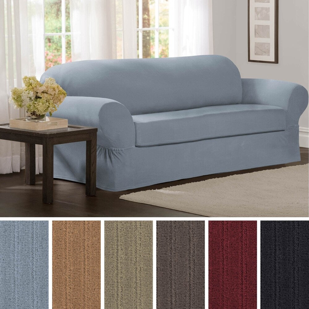 Maytex Collin 2-Piece Sofa Slipcover - 74-96 wide/34 high/38 deep