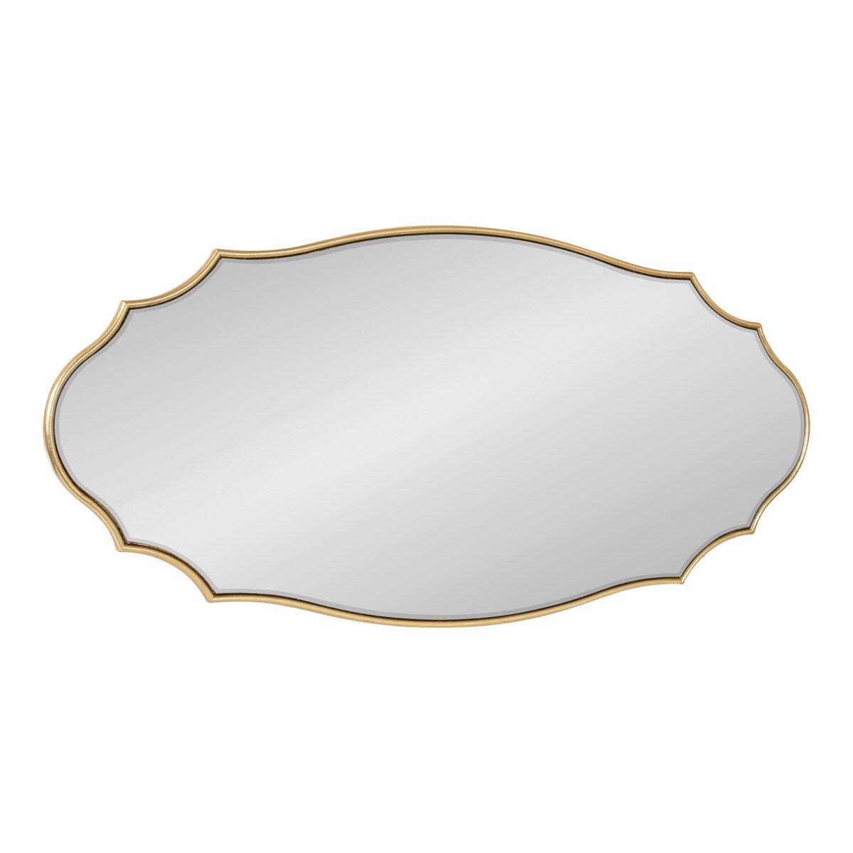 Kate and Laurel Leanna Scalloped Oval Wall Mirror