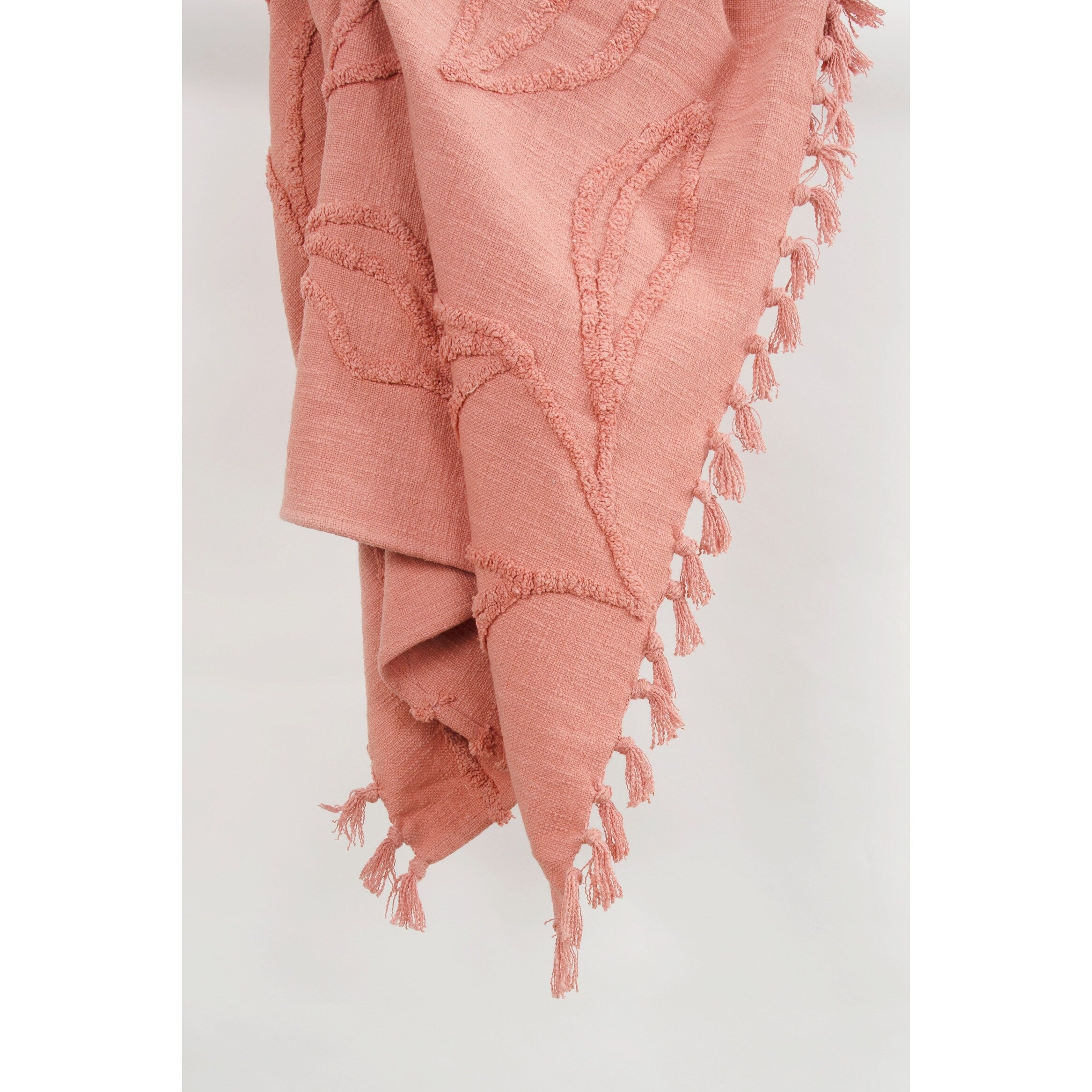 Rizzy Home Vining Botanical Textured Cotton Throw