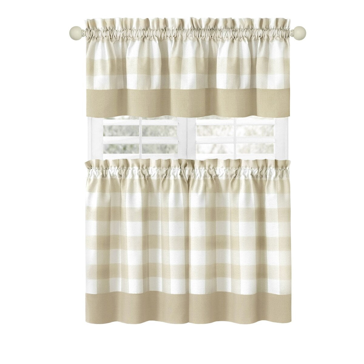 Hunter Window Curtain Tier Pair and Valance Set