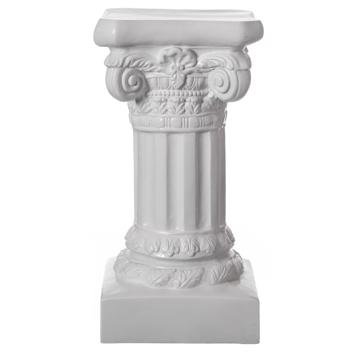 Fiberglass White Plinth Roman Style Column Ionic Piller Pedestal Vase Stand , Living Room, or Dining Room Decor