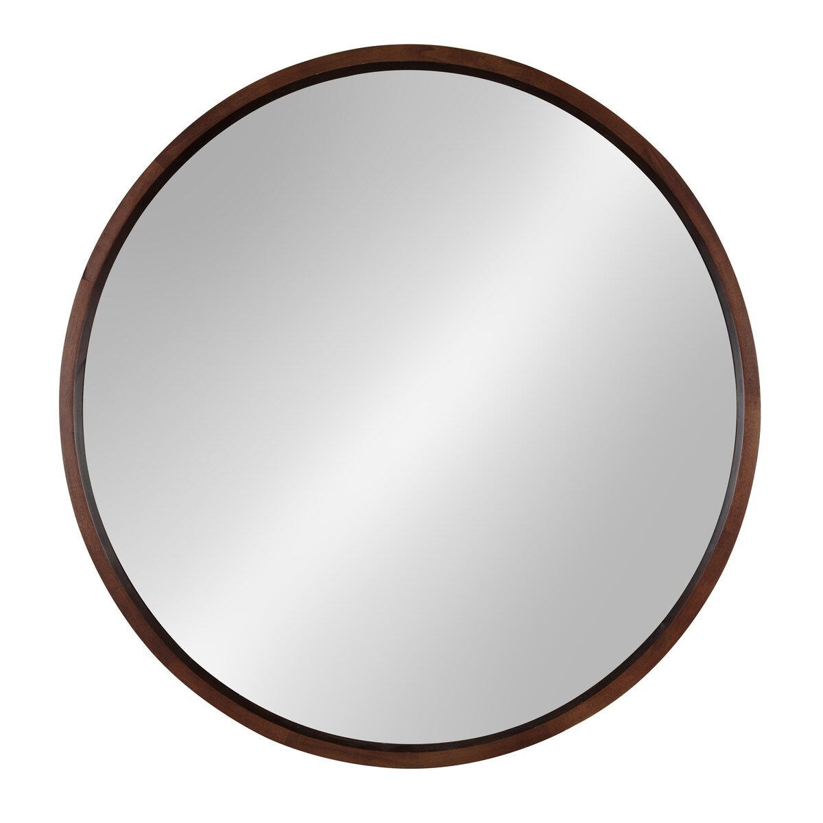 Hutton Round Decorative Wood-framed Wall Mirror