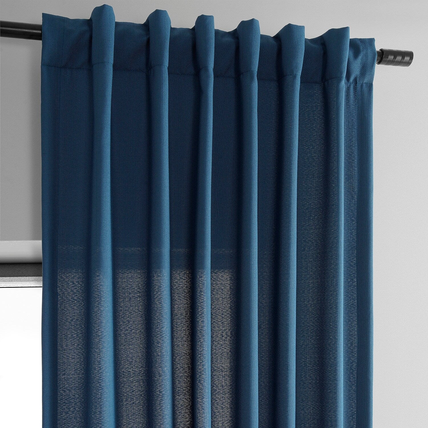 Exclusive Fabrics Dobby Linen Light Filtering Curtains (1 Panel)