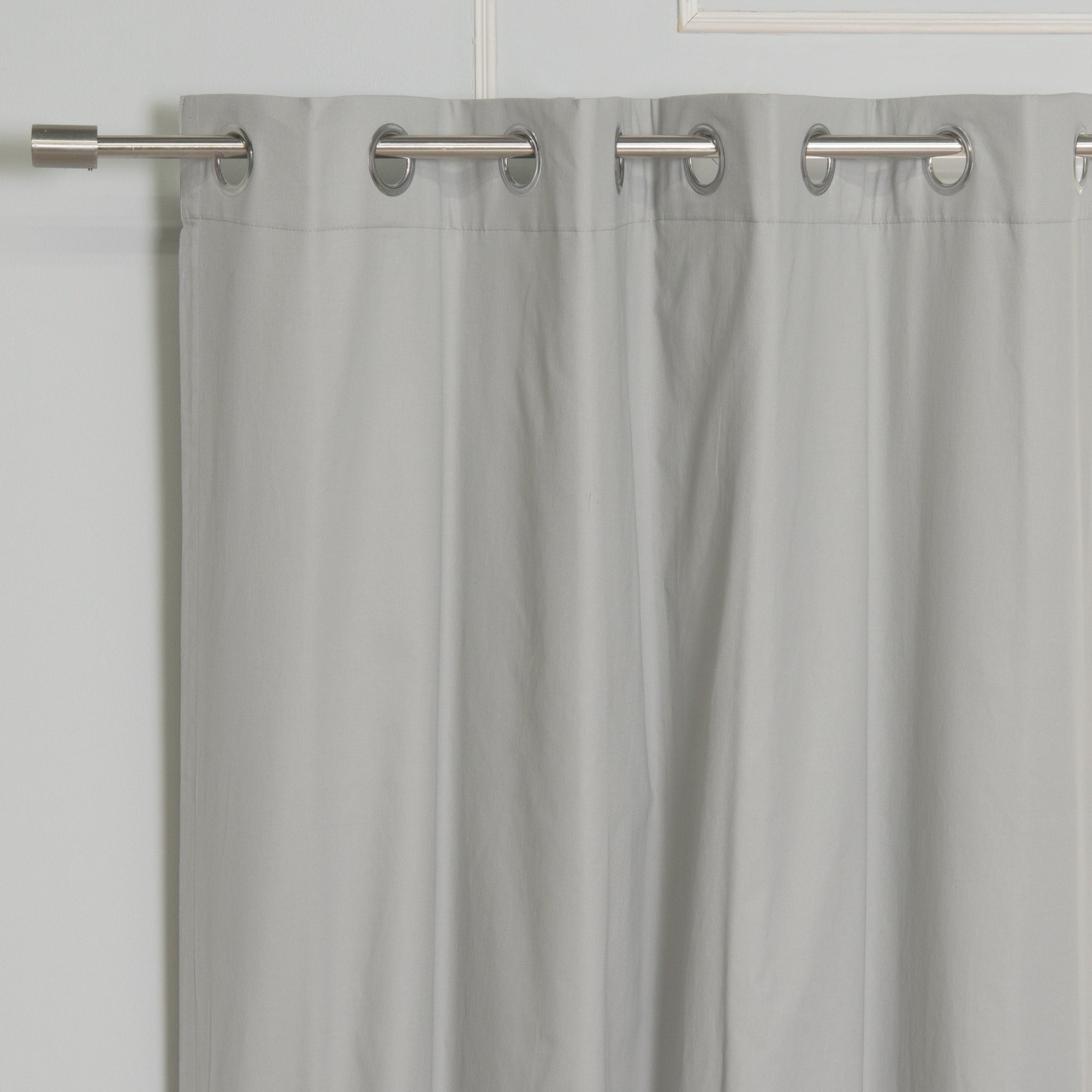 Aurora Home Solid Cotton Blend Blackout Curtain Set of 2