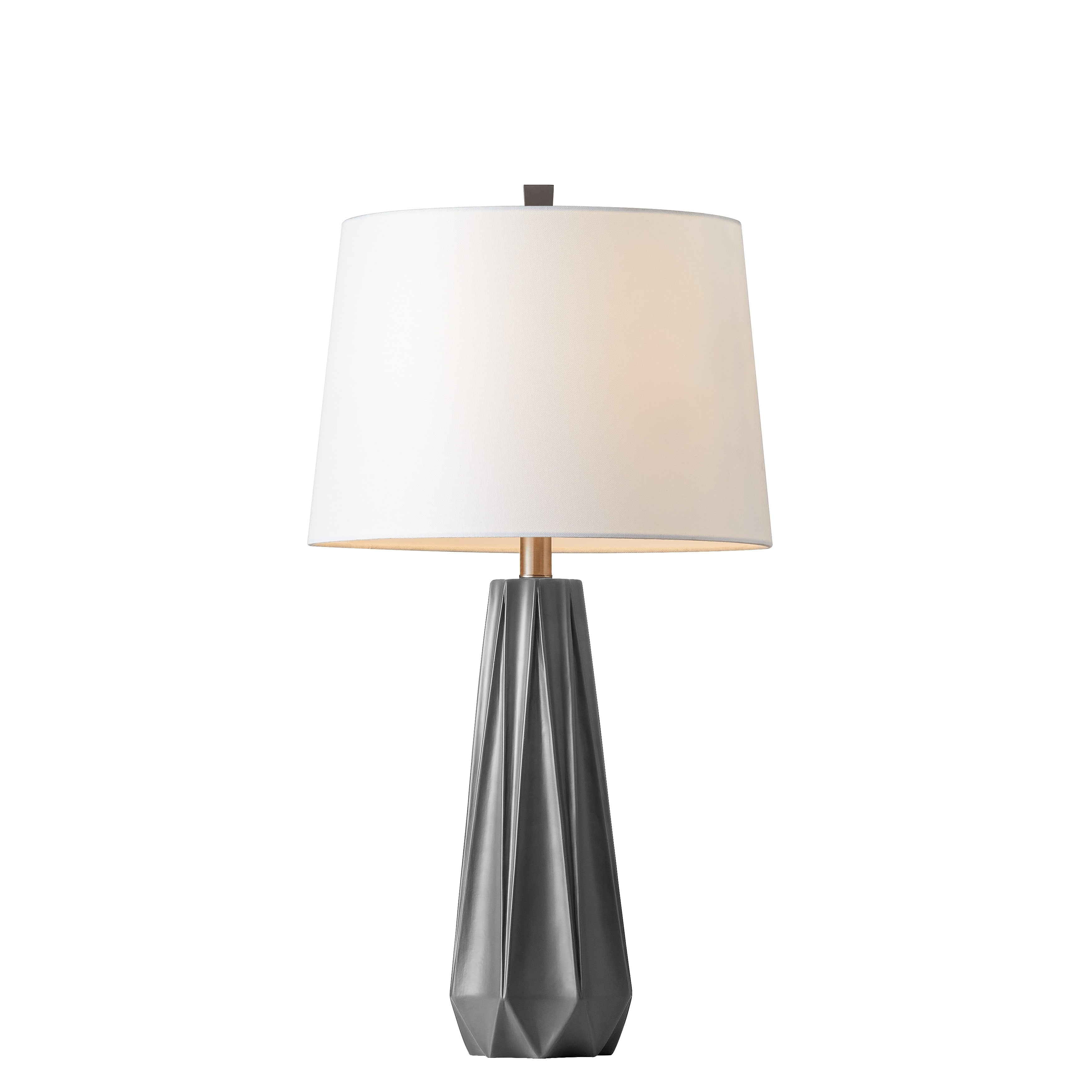 KAWOTI 27 Blue Table Lamp with Fabric Shade